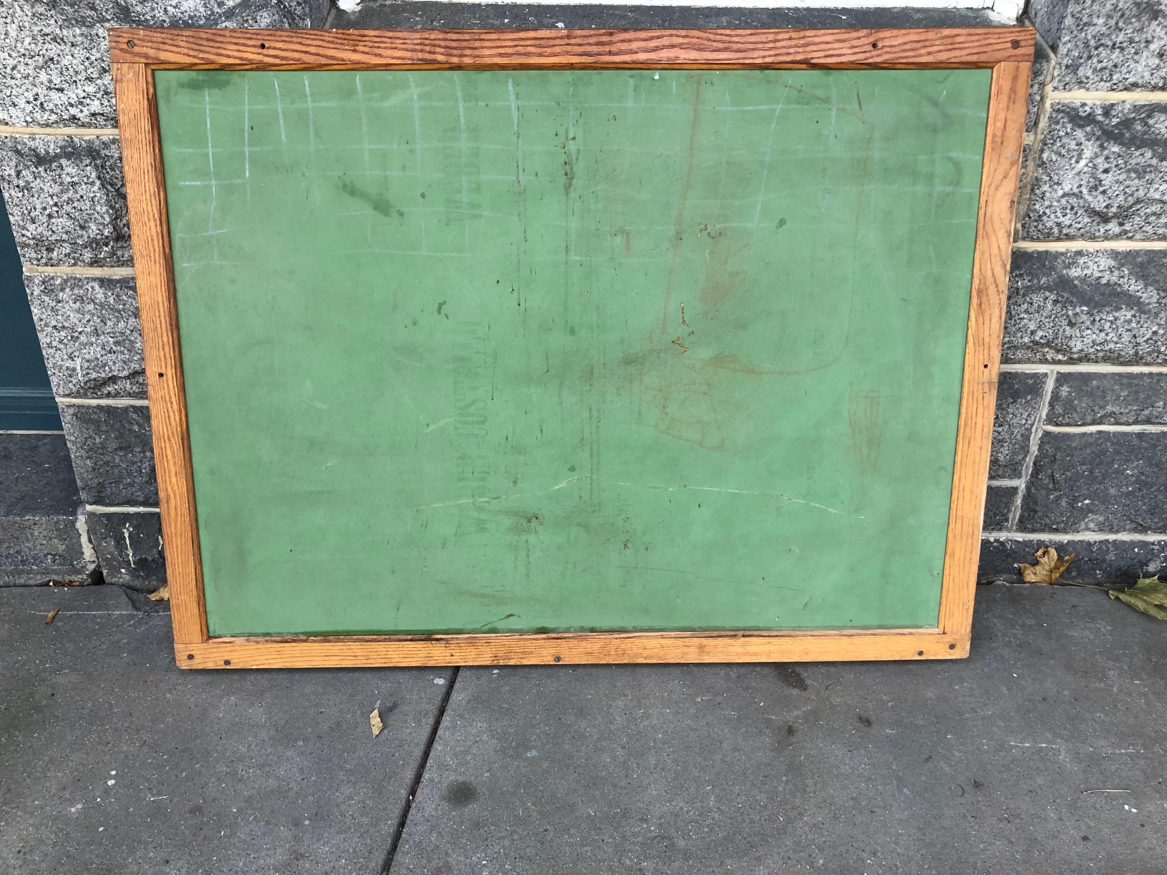 Mid-Century Modern Rare 20th Century Antique Double Sided Chalkboard by Hammett’s School Supplies