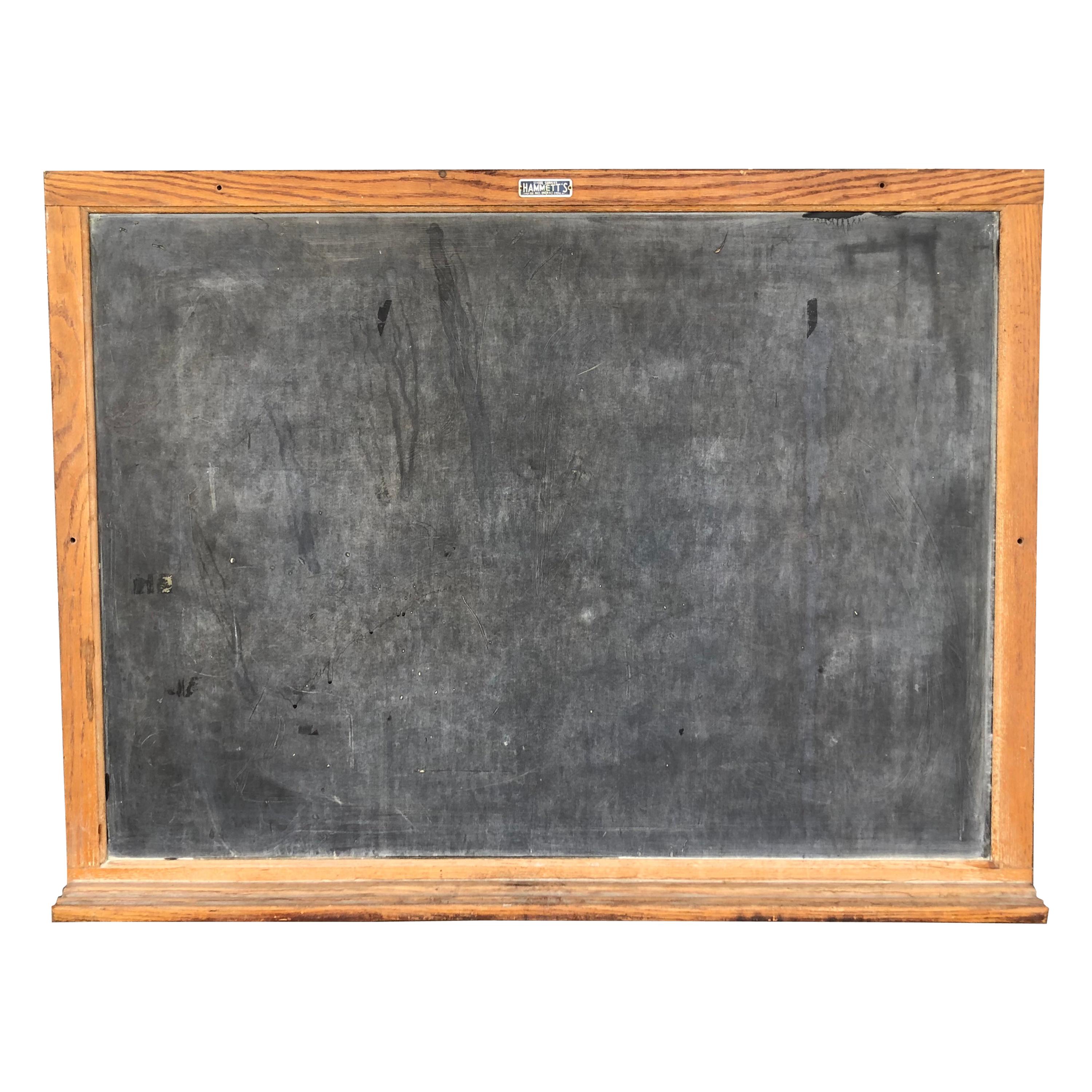 Rare 20th Century Antique Double Sided Chalkboard by Hammett’s School Supplies