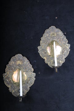 Raro lampadario/consolle in ottone barocco del XX secolo