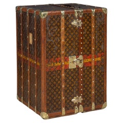 Vintage Rare 20th Century Louis Vuitton "Low Wardrobe" Trunk In Monogram Canvas, France 