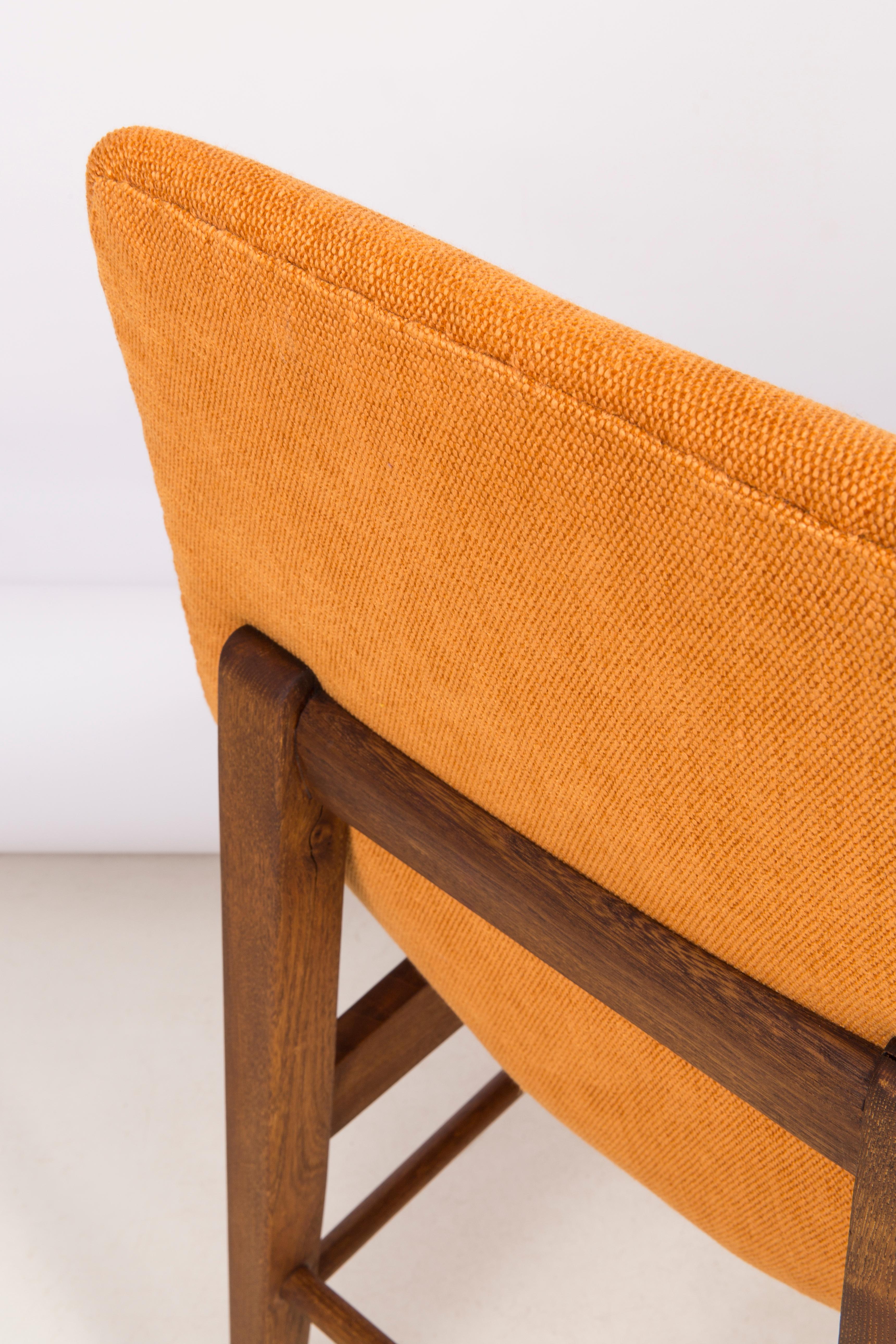 Textile Rare 20th Century Orange Shell Chair, H.Lachert, 1960s For Sale