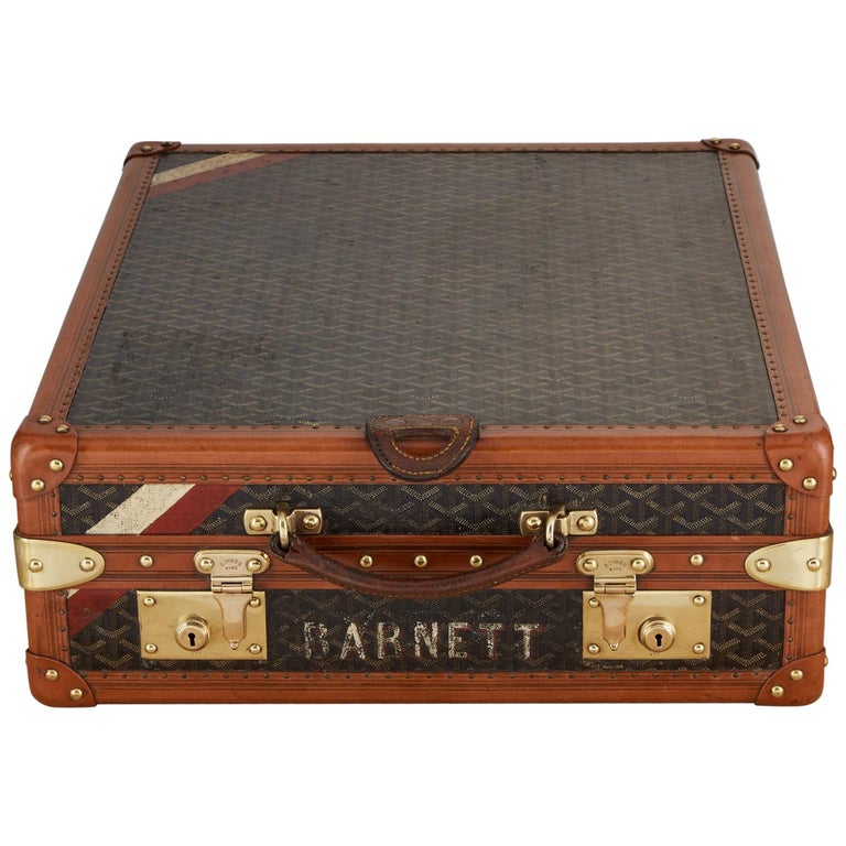 20th Century Antique Vintage Goyard Luggage Trunk Circa 1920 For 