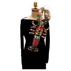 Rare 22" Costume Vintage Huge Lobster Decor Display Brooch Museum Piece