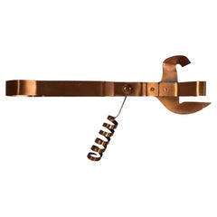 Seltene 24" Kupfer Weinflaschenöffner-Wandskulptur von Curtis Jere