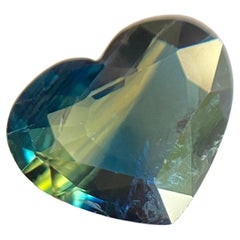 Rare 2.41ct GIA Certified Unique Parti Colour Untreated Thai Sapphire Heart Cut