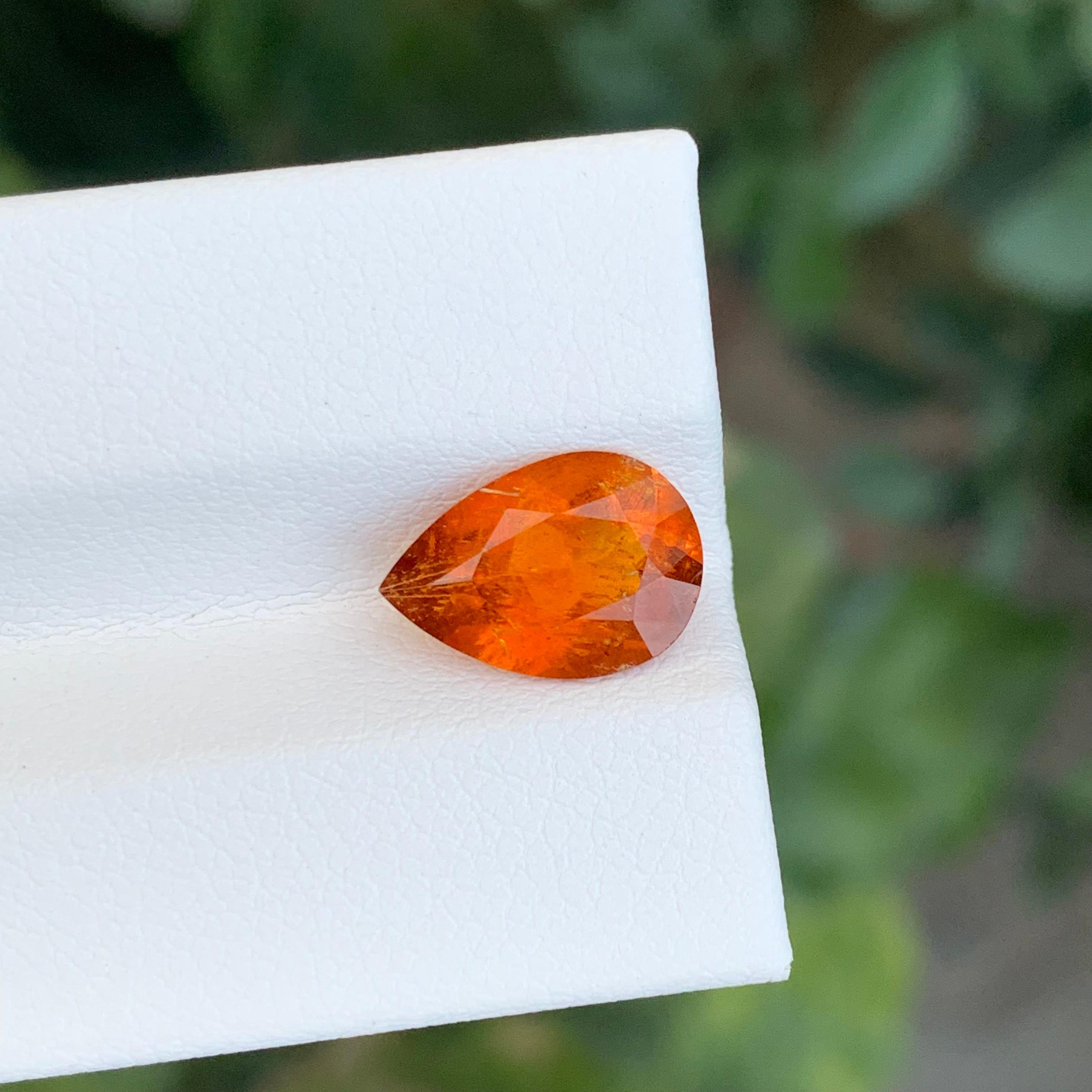 Most Rarest 2.50 Carat Natural Loose Clinohumite Pear Shape Gemstone For Sale 5