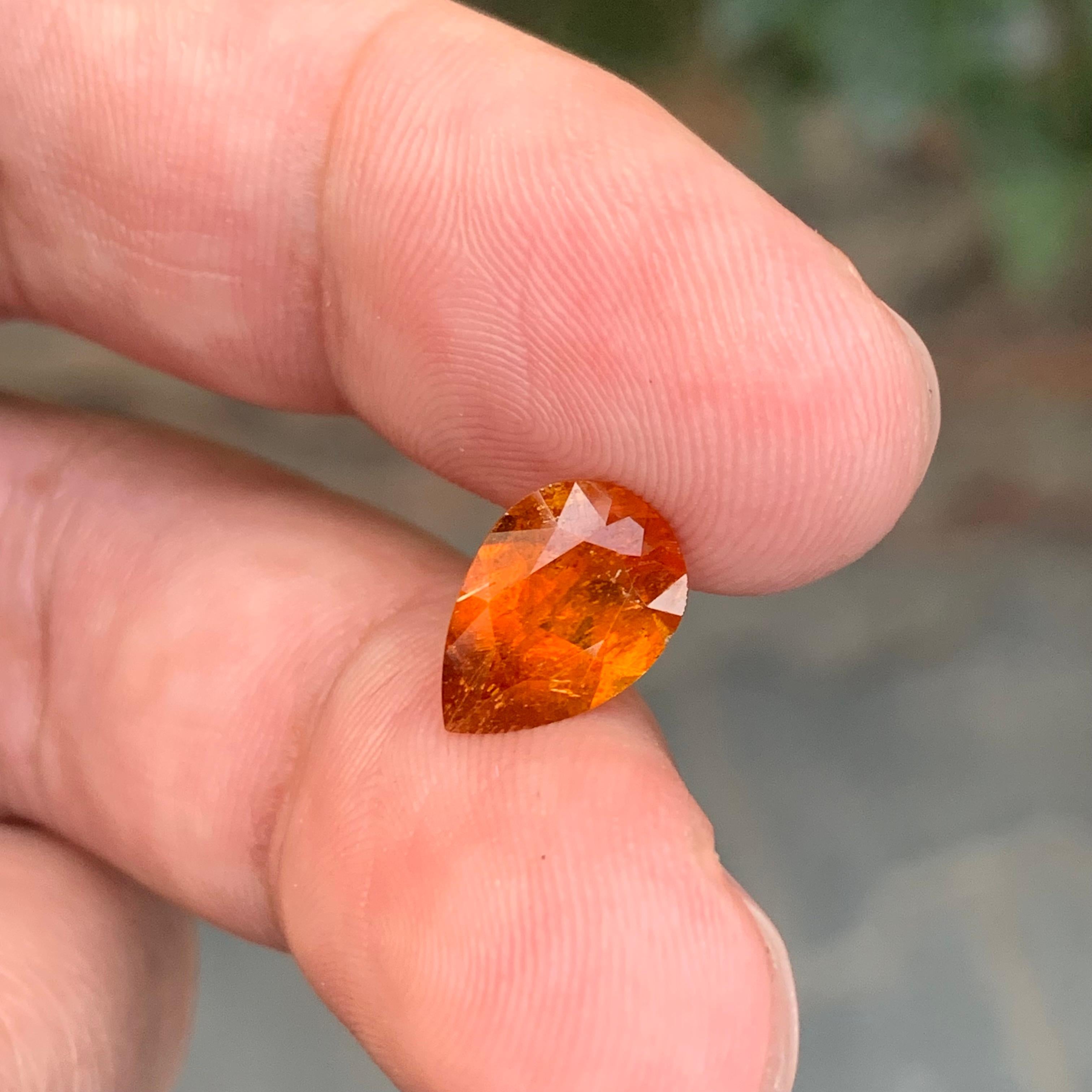 Faceted Clinohumite 

Weight: 2.50 Carats
Dimension: 11.1 x 7.7 x 5 Mm 
Origin: Tajikistan 
Colour: Smoky Orange 
Treatment: Non
Certificate: On Demand 

Clinohumite is a rare and beautiful gemstone belonging to the humite group of minerals. It is