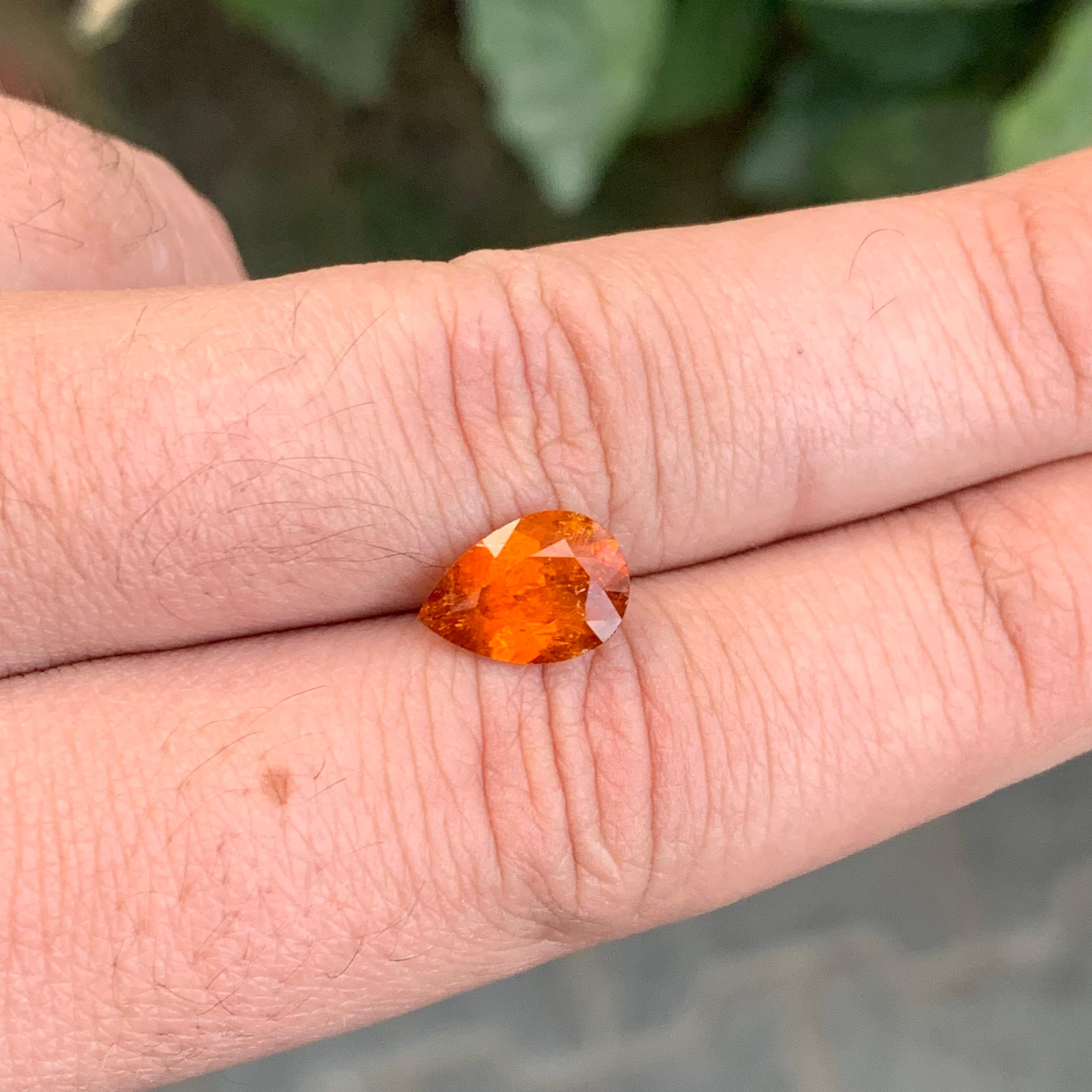Pear Cut Most Rarest 2.50 Carat Natural Loose Clinohumite Pear Shape Gemstone For Sale