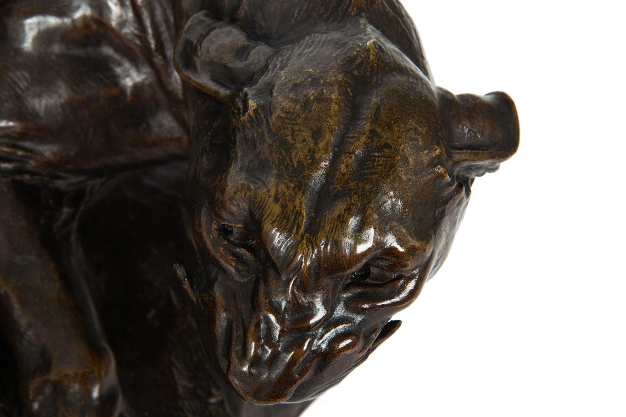 Seltene 26 Georges Gardet Wüsten dramatische antike französische Bronzeskulptur im Angebot 10