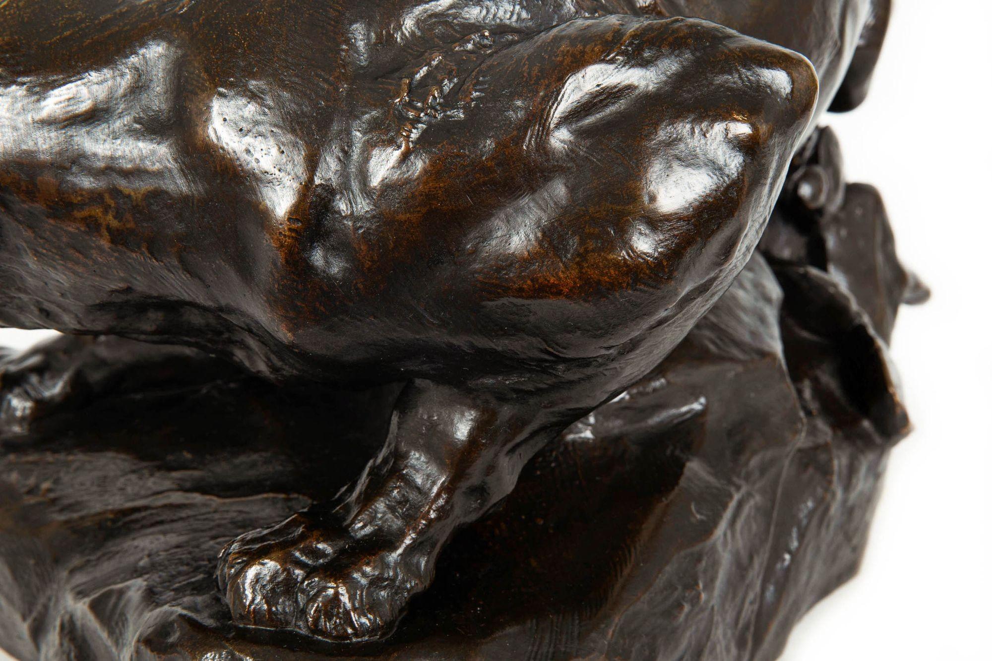 Seltene 26 Georges Gardet Wüsten dramatische antike französische Bronzeskulptur im Angebot 11