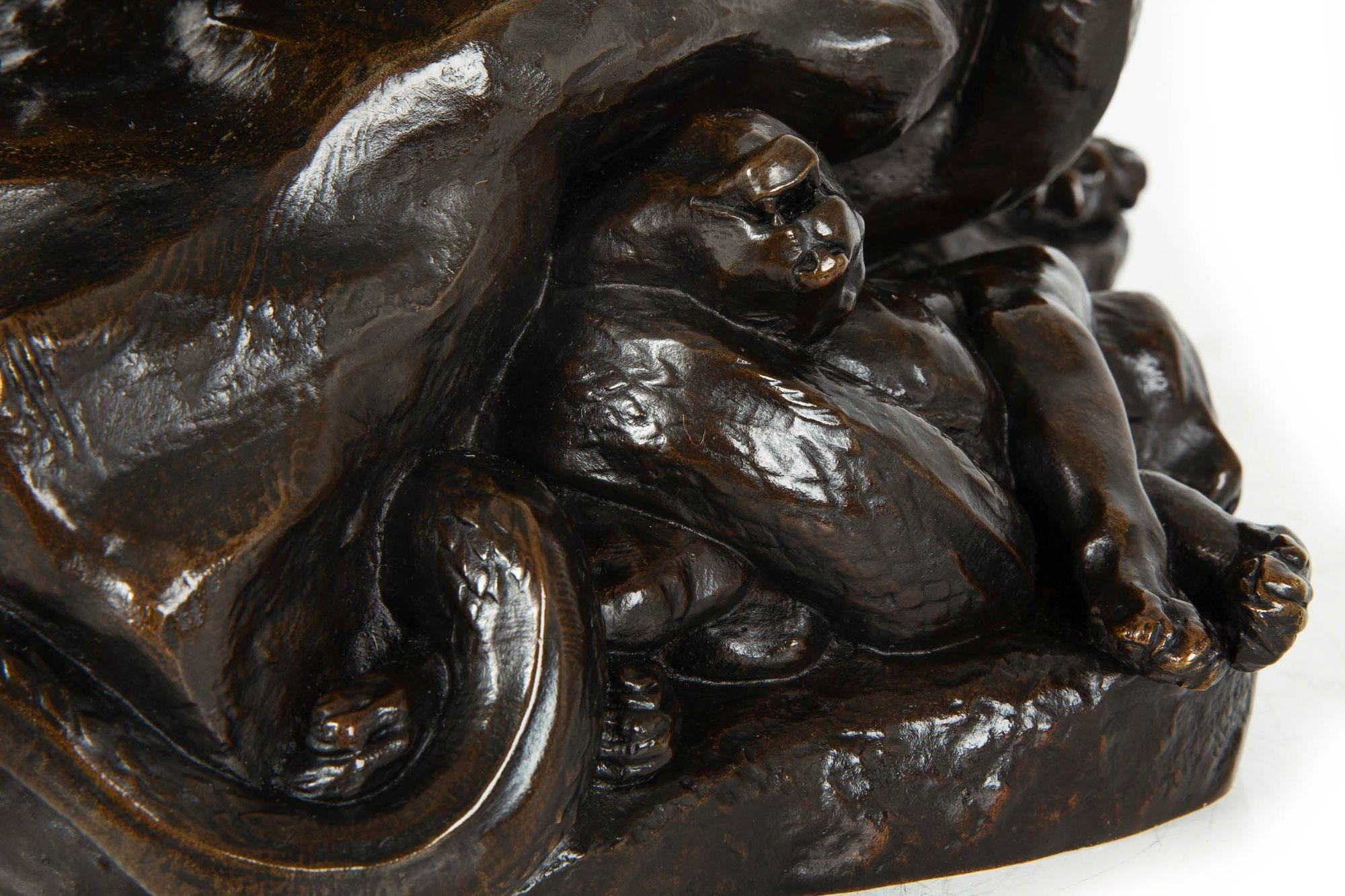 Seltene 26 Georges Gardet Wüsten dramatische antike französische Bronzeskulptur im Angebot 14
