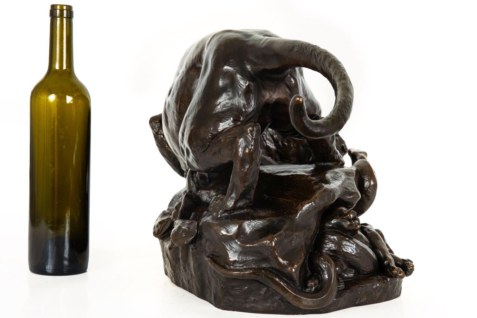 Seltene 26 Georges Gardet Wüsten dramatische antike französische Bronzeskulptur (Französisch) im Angebot