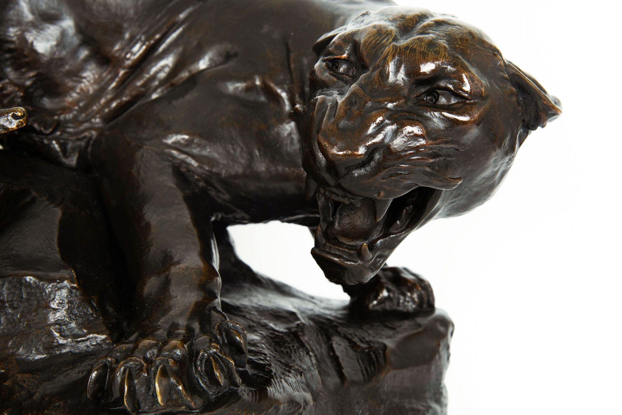 Seltene 26 Georges Gardet Wüsten dramatische antike französische Bronzeskulptur im Zustand „Gut“ im Angebot in Shippensburg, PA