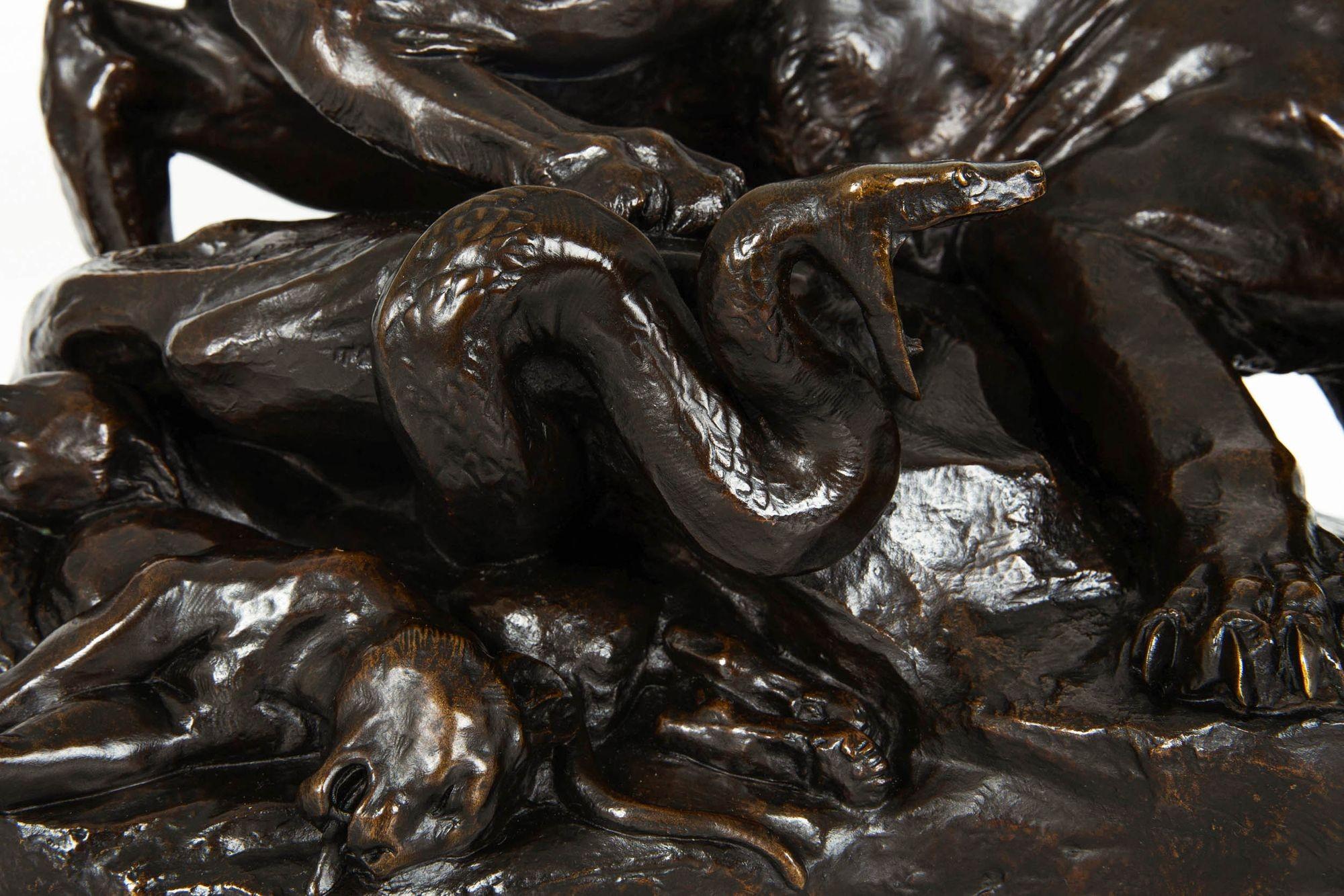 Seltene 26 Georges Gardet Wüsten dramatische antike französische Bronzeskulptur (20. Jahrhundert) im Angebot