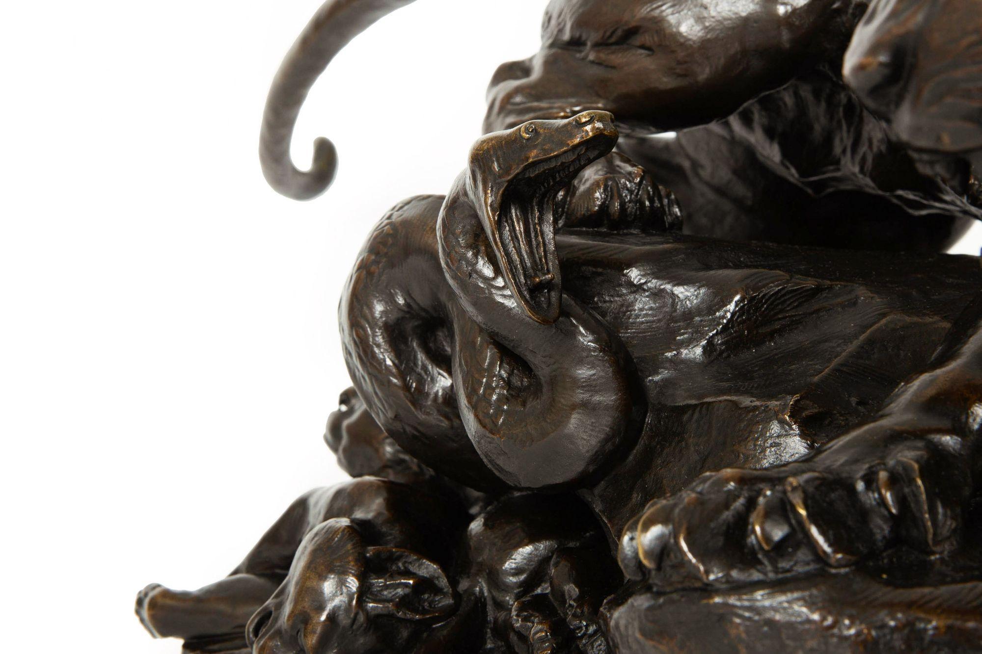 Seltene 26 Georges Gardet Wüsten dramatische antike französische Bronzeskulptur im Angebot 2