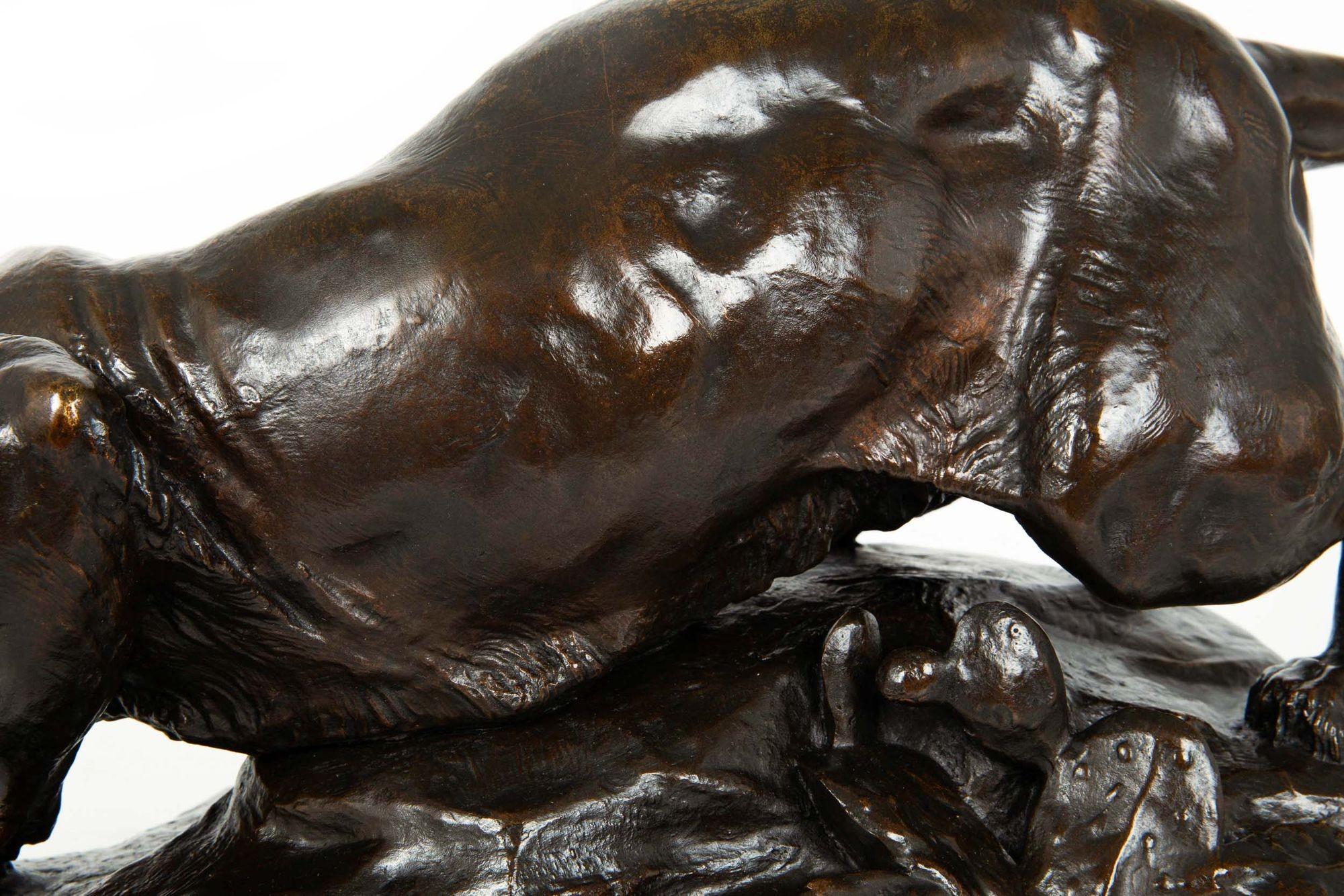 Seltene 26 Georges Gardet Wüsten dramatische antike französische Bronzeskulptur im Angebot 3