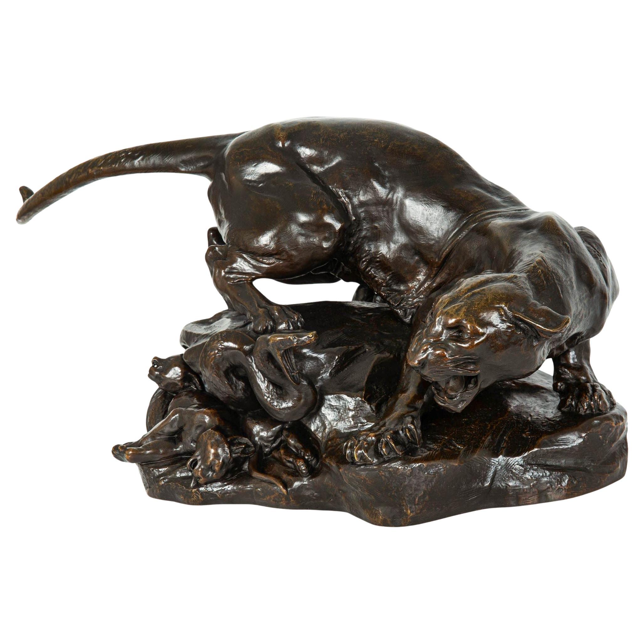 Seltene 26 Georges Gardet Wüsten dramatische antike französische Bronzeskulptur im Angebot