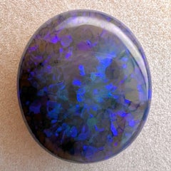 Rare 26.73ct Large Black Opal Australian Natural Oval Cabochon 25x21.5m Gemstone