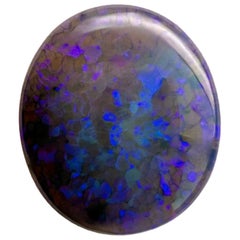 Rare 26.73ct Large Black Opal Australian Natural Oval Cabochon 25x21.5m Gemstone