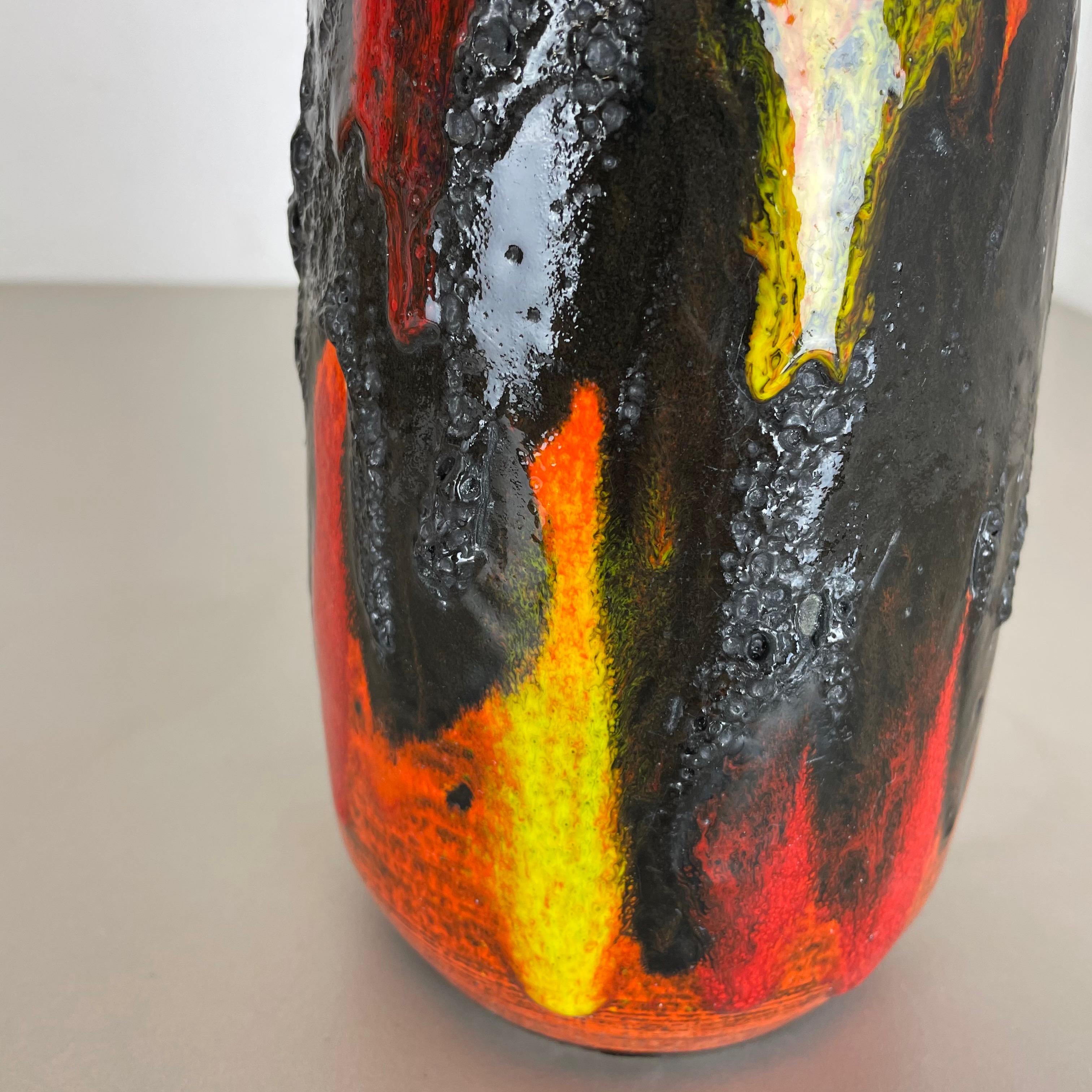 Rare Super Color Fat Lava Multi-Color Vase Scheurich, Germany WGP, 1970s For Sale 5