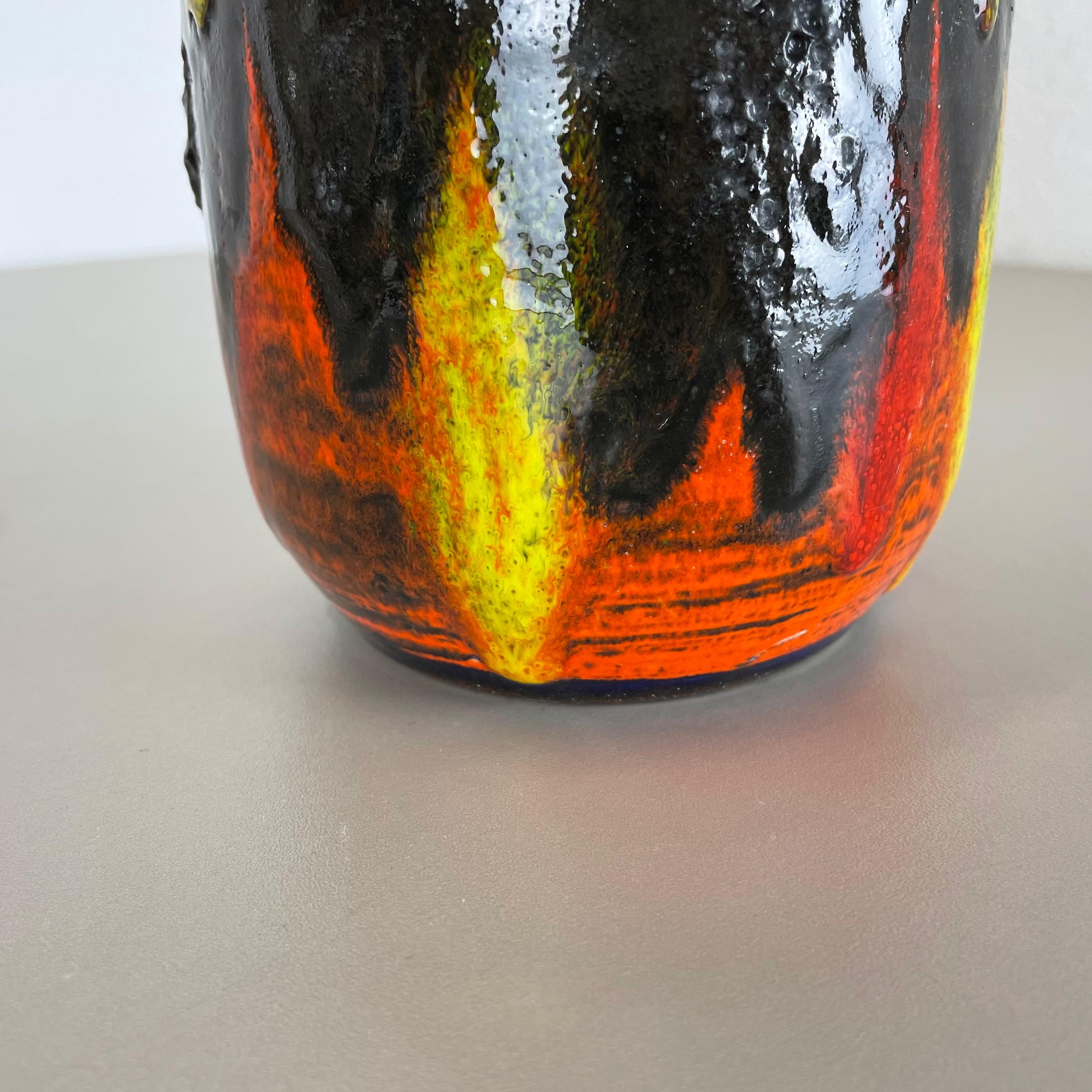 Rare Super Color Fat Lava Multi-Color Vase Scheurich, Germany WGP, 1970s For Sale 7