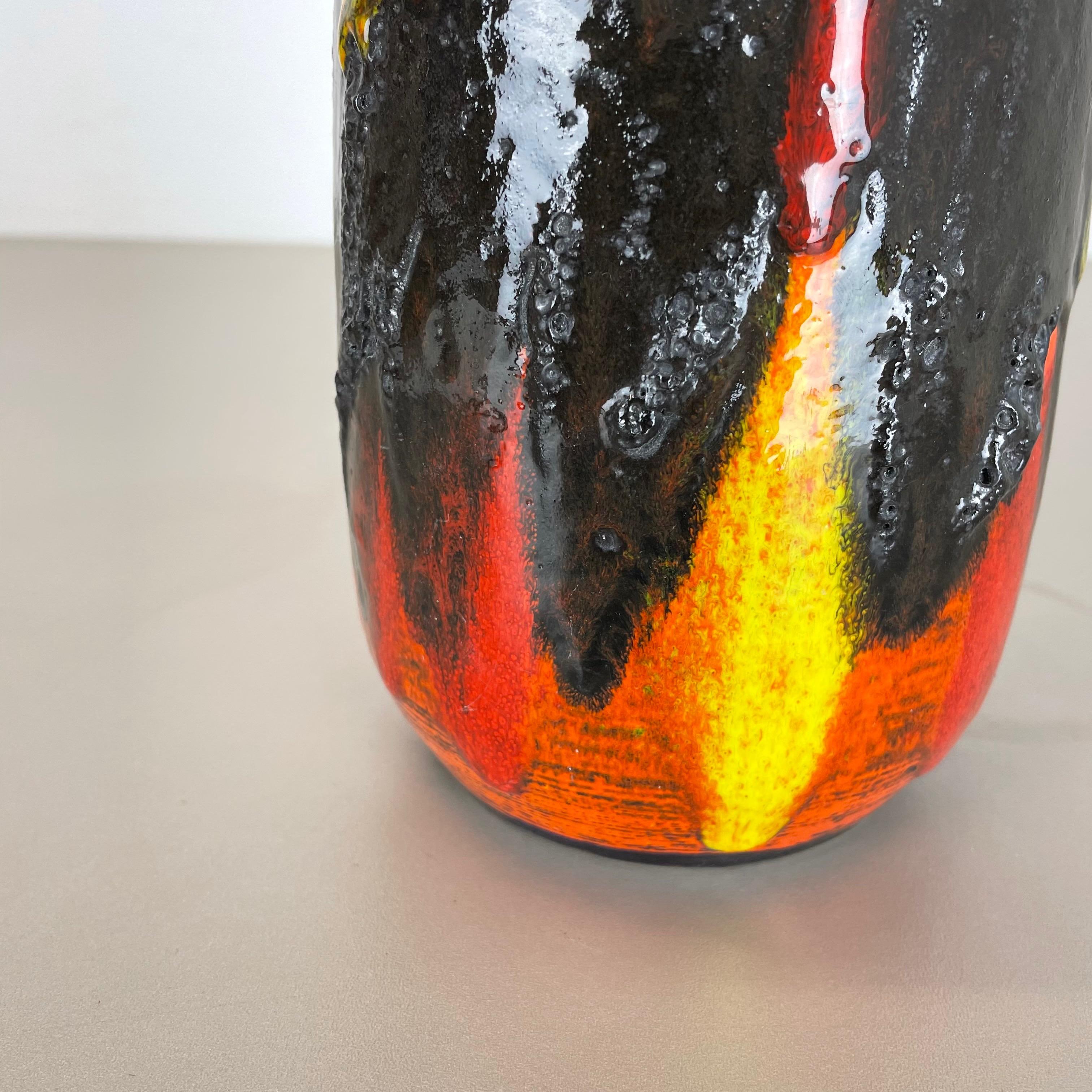 Ceramic Rare Super Color Fat Lava Multi-Color Vase Scheurich, Germany WGP, 1970s For Sale