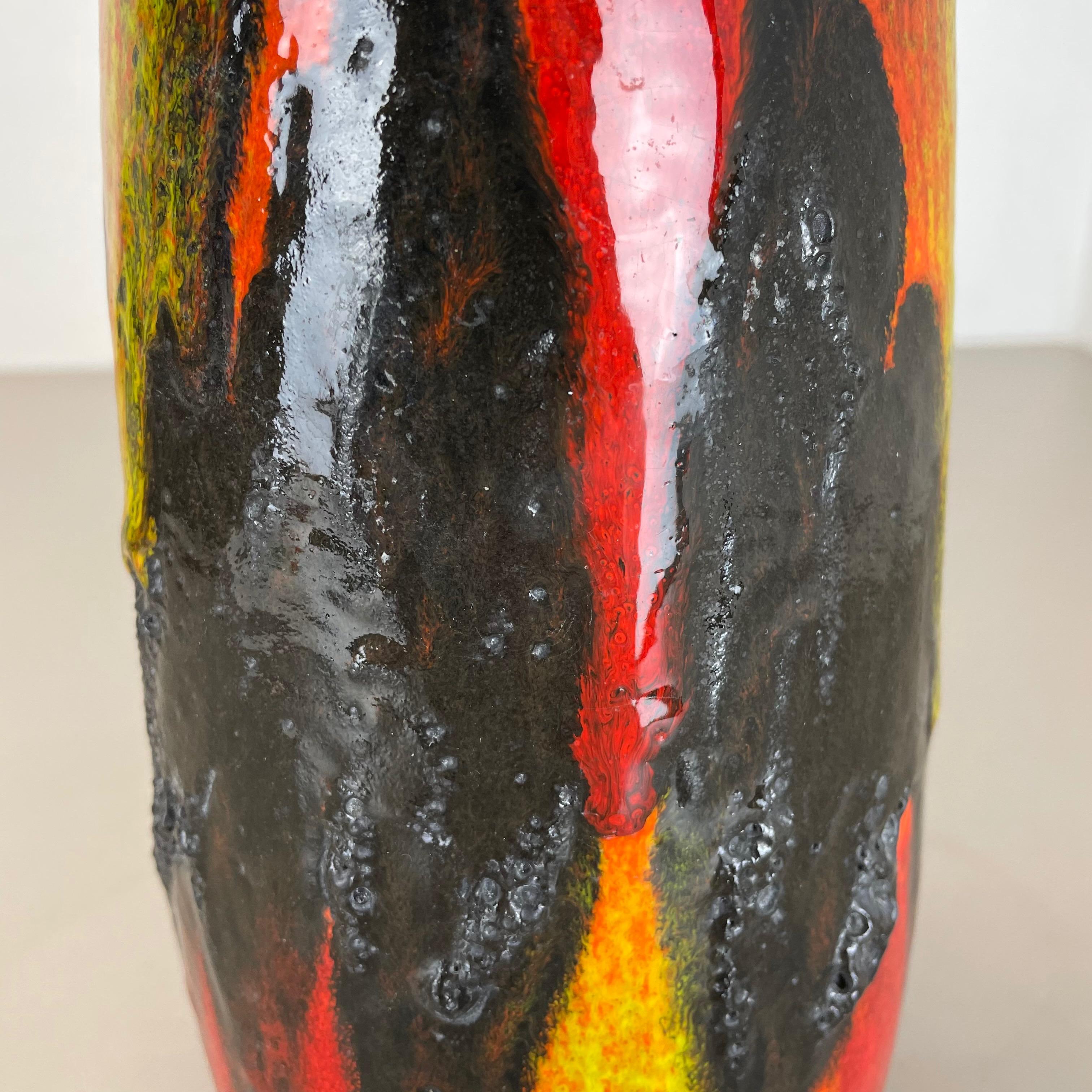 Rare Super Color Fat Lava Multi-Color Vase Scheurich, Germany WGP, 1970s For Sale 2