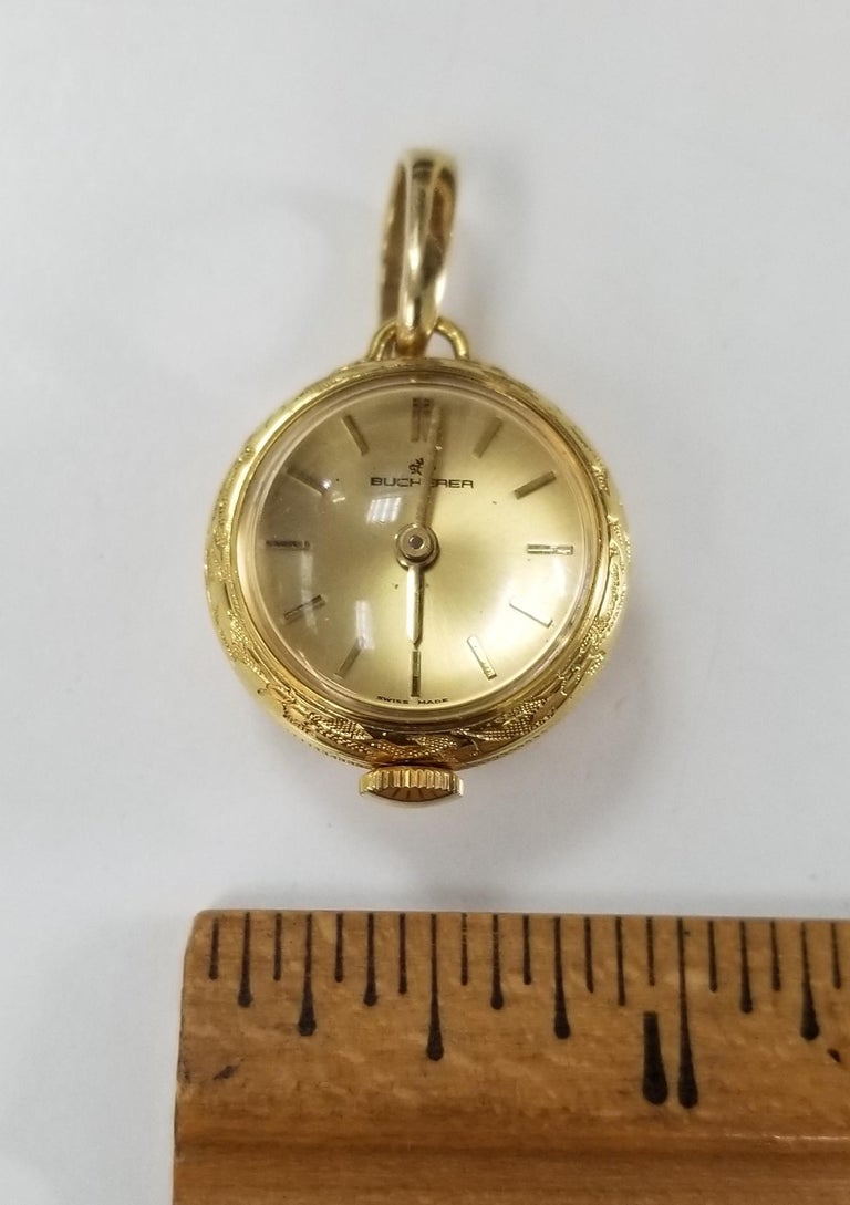 Montre-Collier Vintage Bucherer Femme - Bijou Suisse Magnifique, Pendentif, État Très Correct