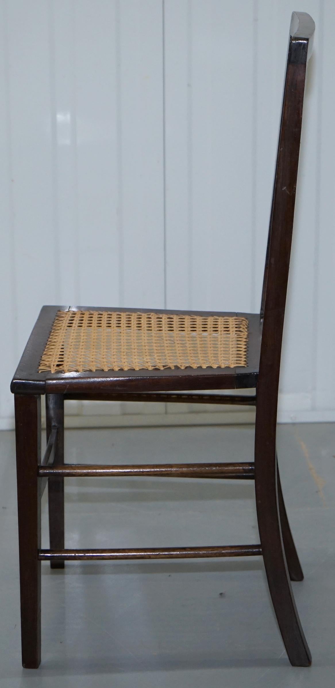 Rare 3/4 Sized B Maggs & Co. Bristol Victorian Mahogany Berger Chair 8