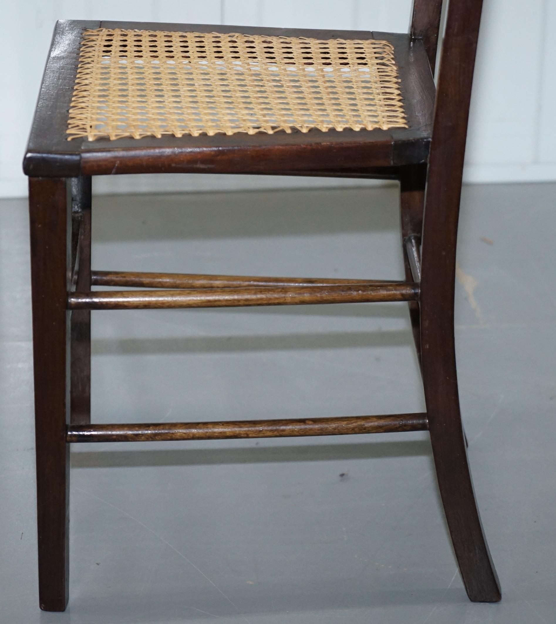 Rare 3/4 Sized B Maggs & Co. Bristol Victorian Mahogany Berger Chair 9
