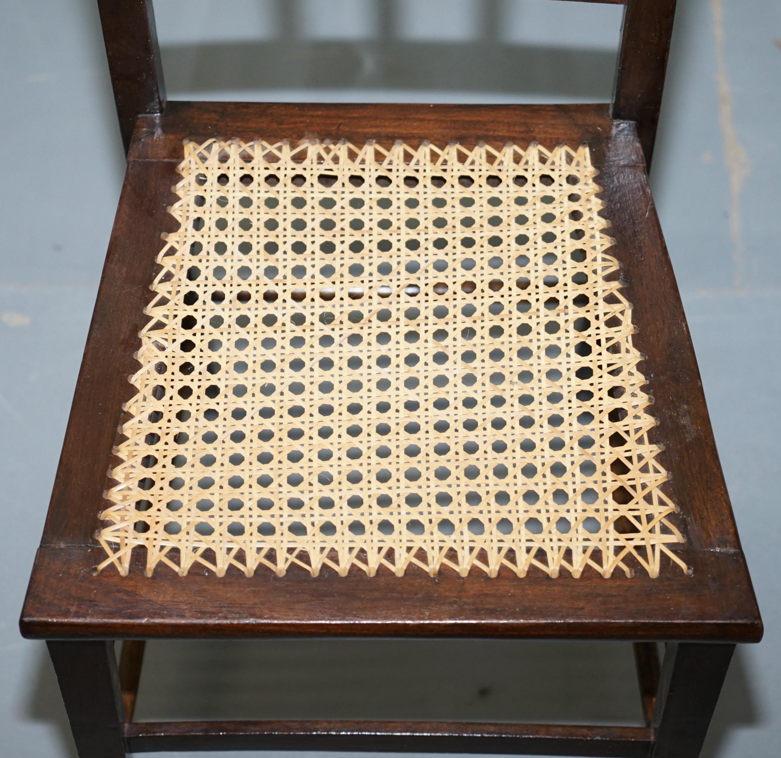 English Rare 3/4 Sized B Maggs & Co. Bristol Victorian Mahogany Berger Chair