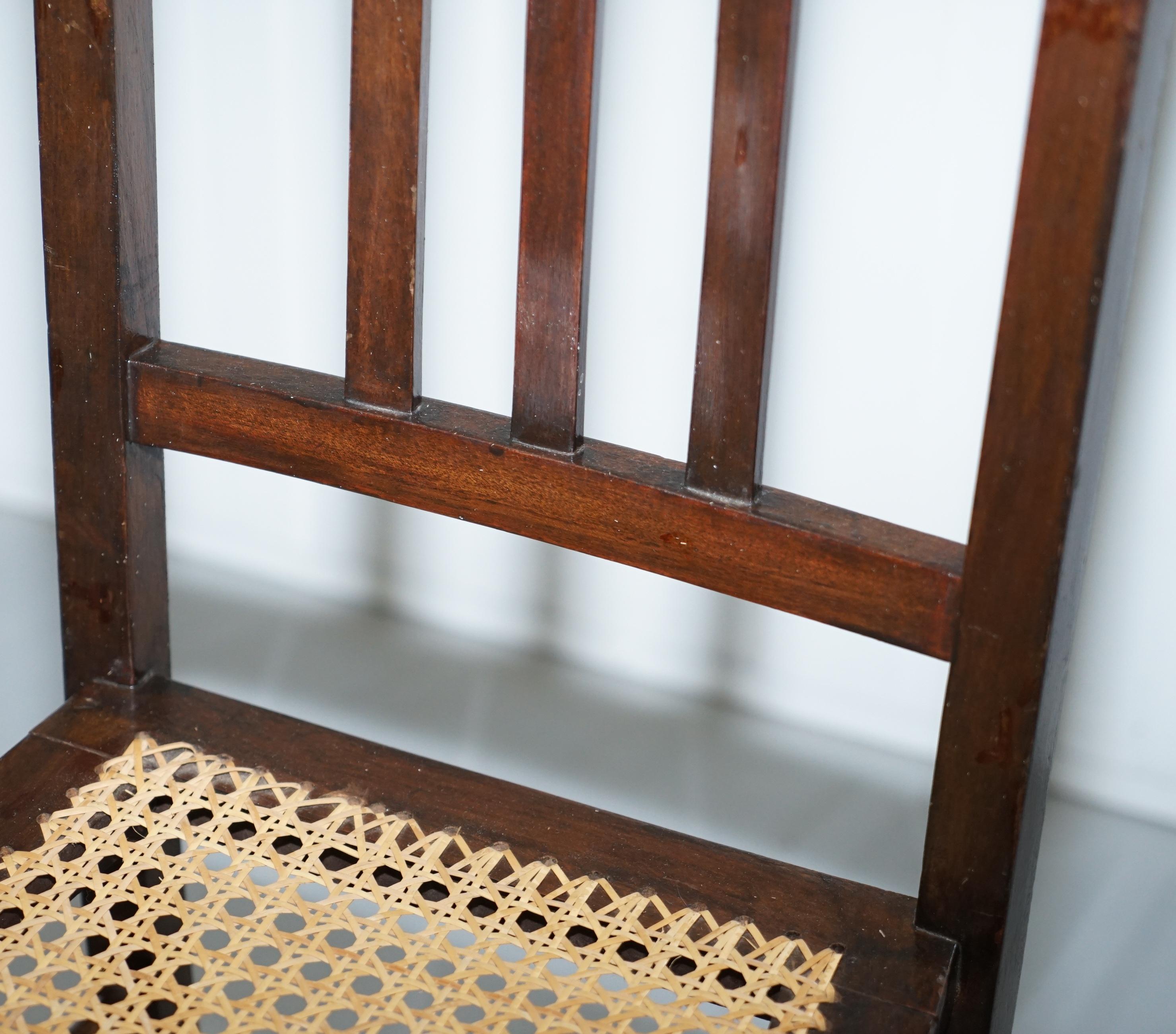 Rare 3/4 Sized B Maggs & Co. Bristol Victorian Mahogany Berger Chair In Good Condition In West Sussex, Pulborough