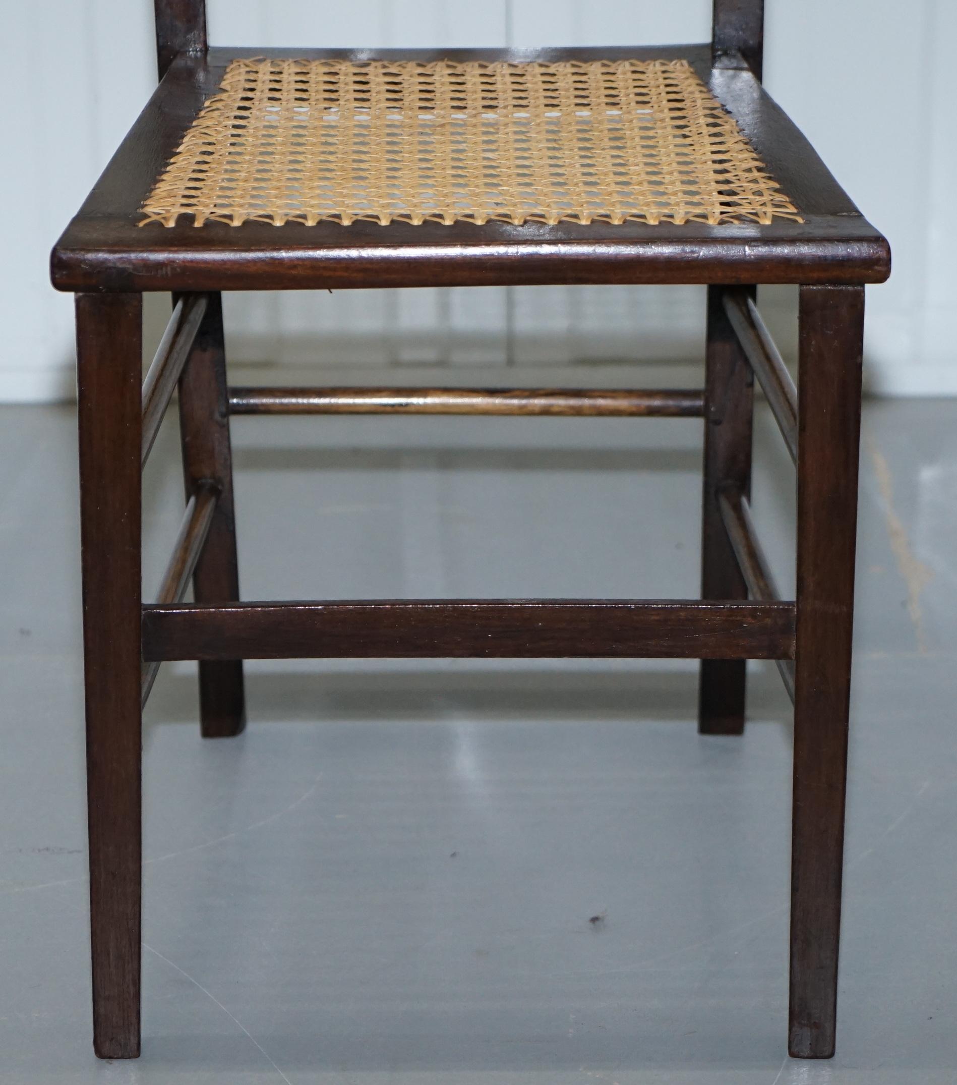 Rare 3/4 Sized B Maggs & Co. Bristol Victorian Mahogany Berger Chair 1