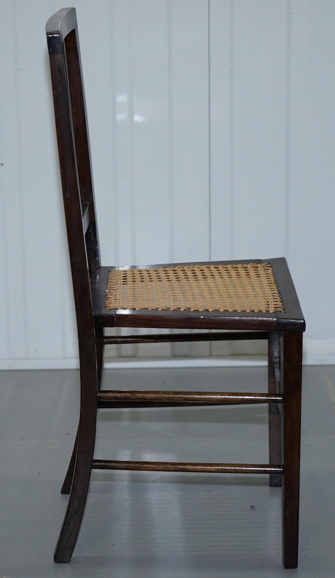 Rare 3/4 Sized B Maggs & Co. Bristol Victorian Mahogany Berger Chair 2