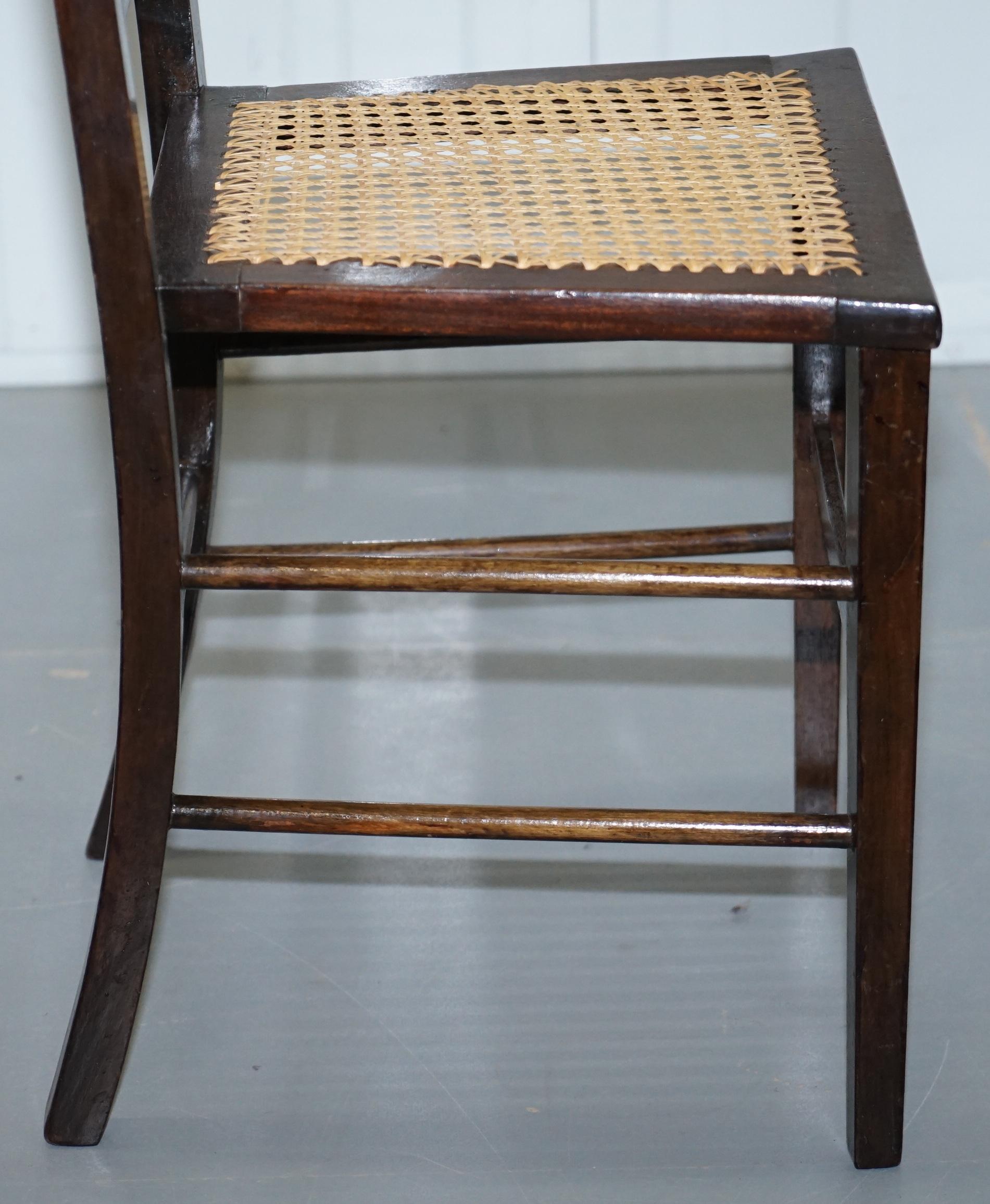 Rare 3/4 Sized B Maggs & Co. Bristol Victorian Mahogany Berger Chair 3