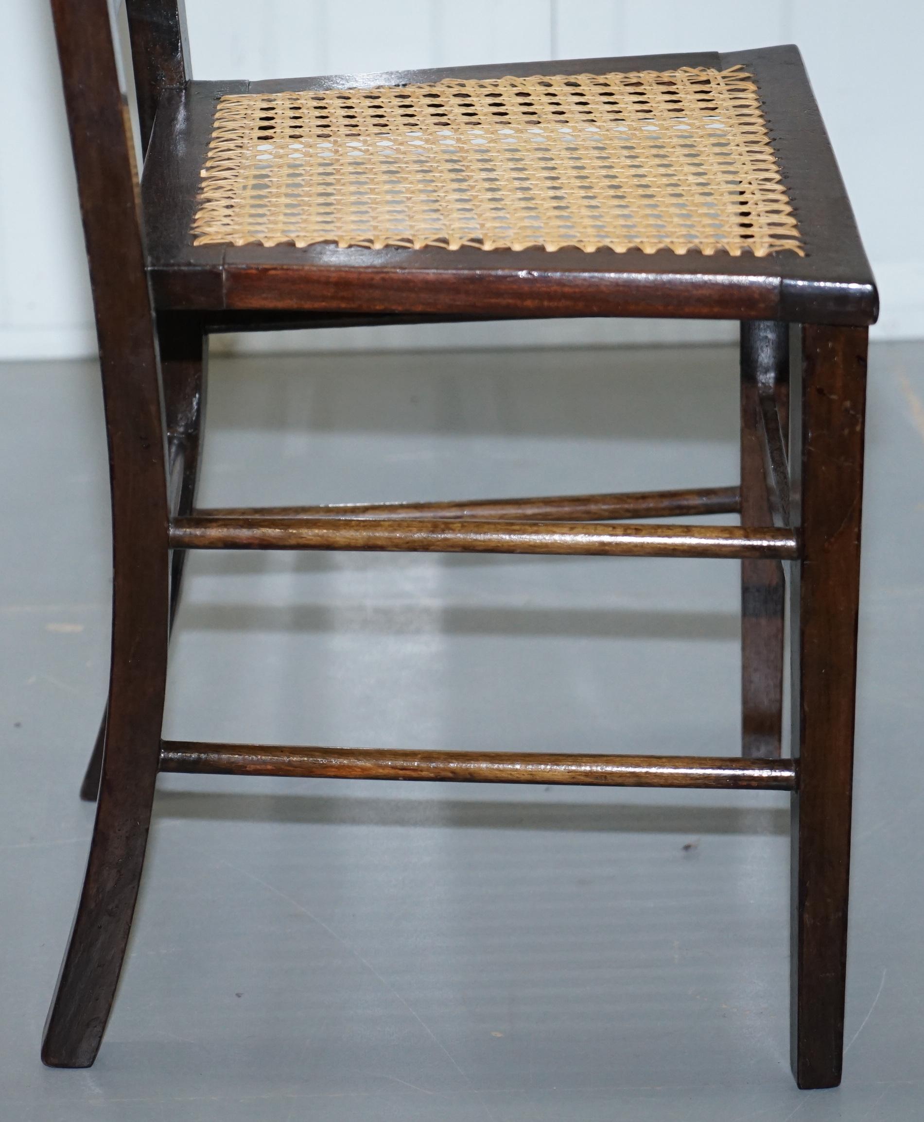 Rare 3/4 Sized B Maggs & Co. Bristol Victorian Mahogany Berger Chair 2