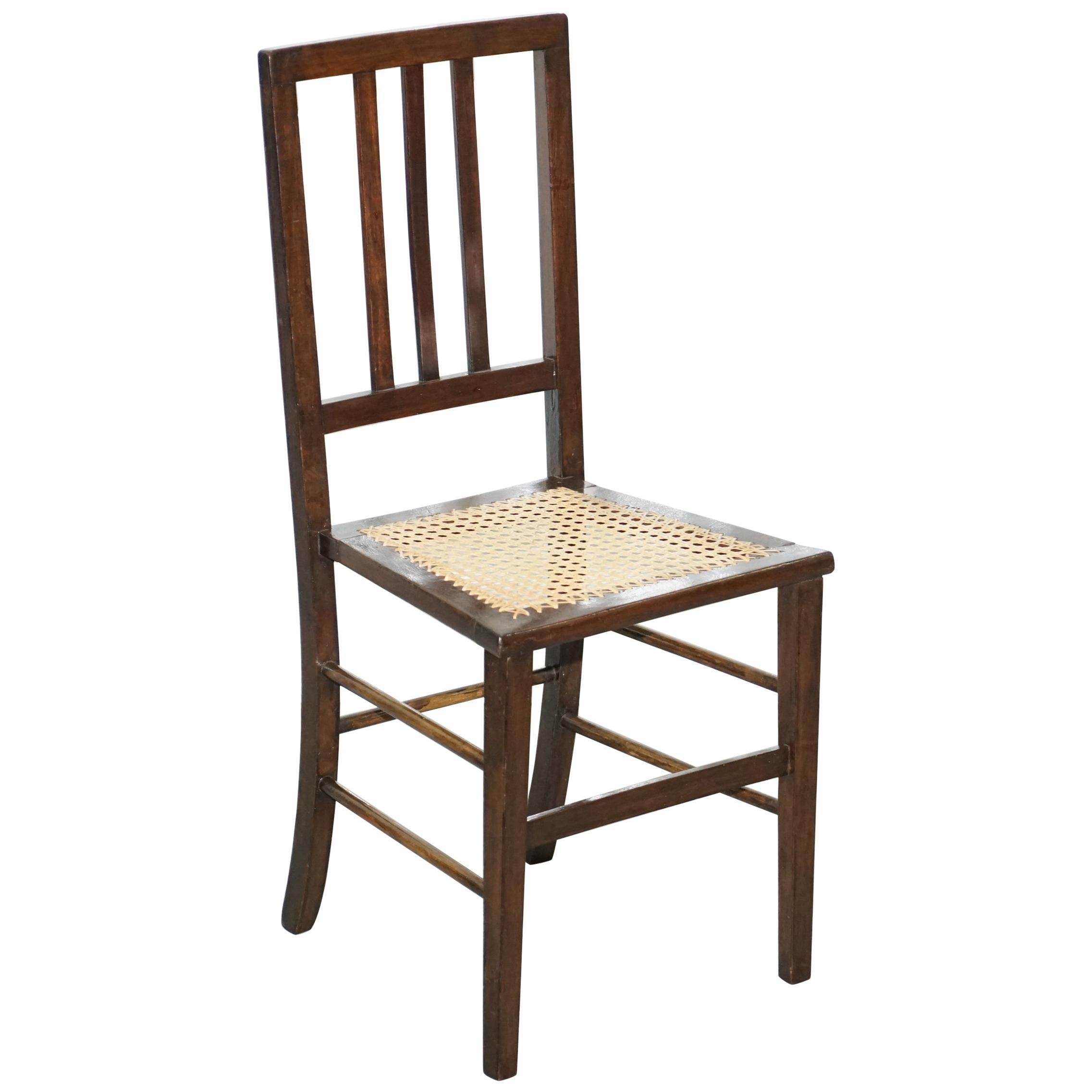 Rare 3/4 Sized B Maggs & Co. Bristol Victorian Mahogany Berger Chair