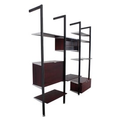 Seltener 3-Scheiben-Wandregal von Georges Nelson CSS, Palisander