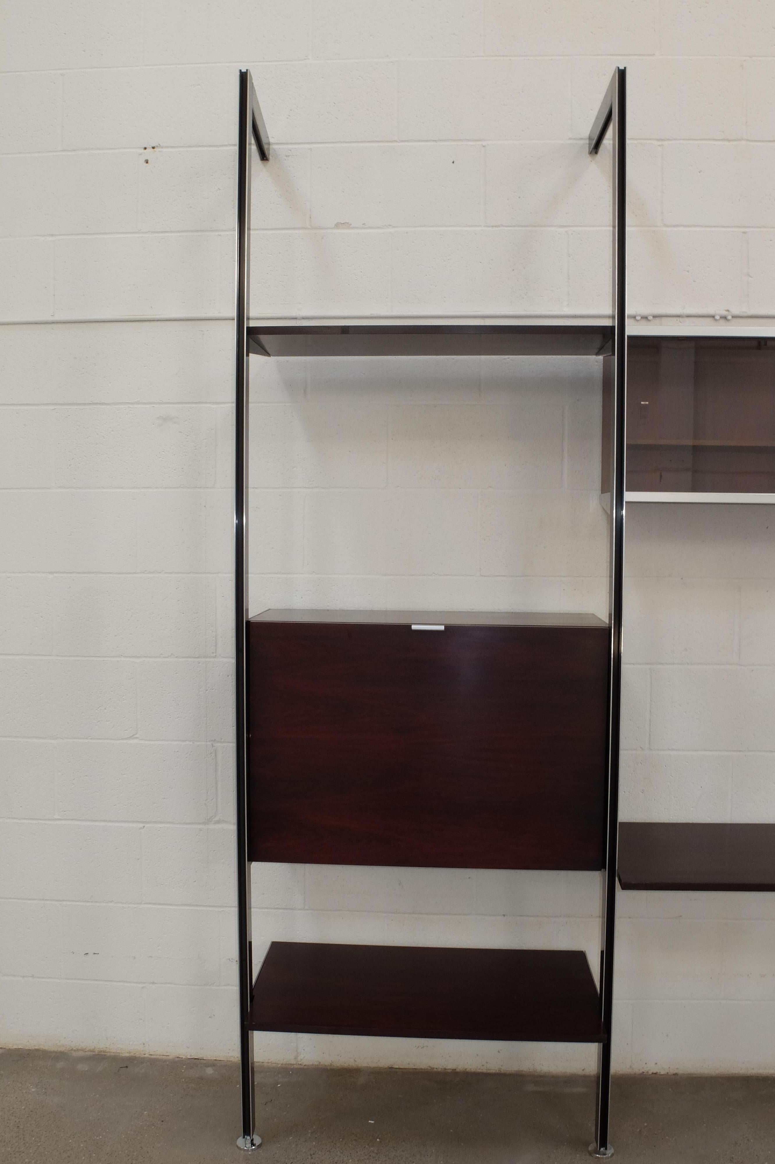 Late 20th Century Rare 3 bay wall unit Georges Nelson CSS Shelf Palisander For Sale
