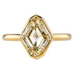 Rare 3.00 Carat GIA Certified Lozenge Cut Diamond Engagement Ring