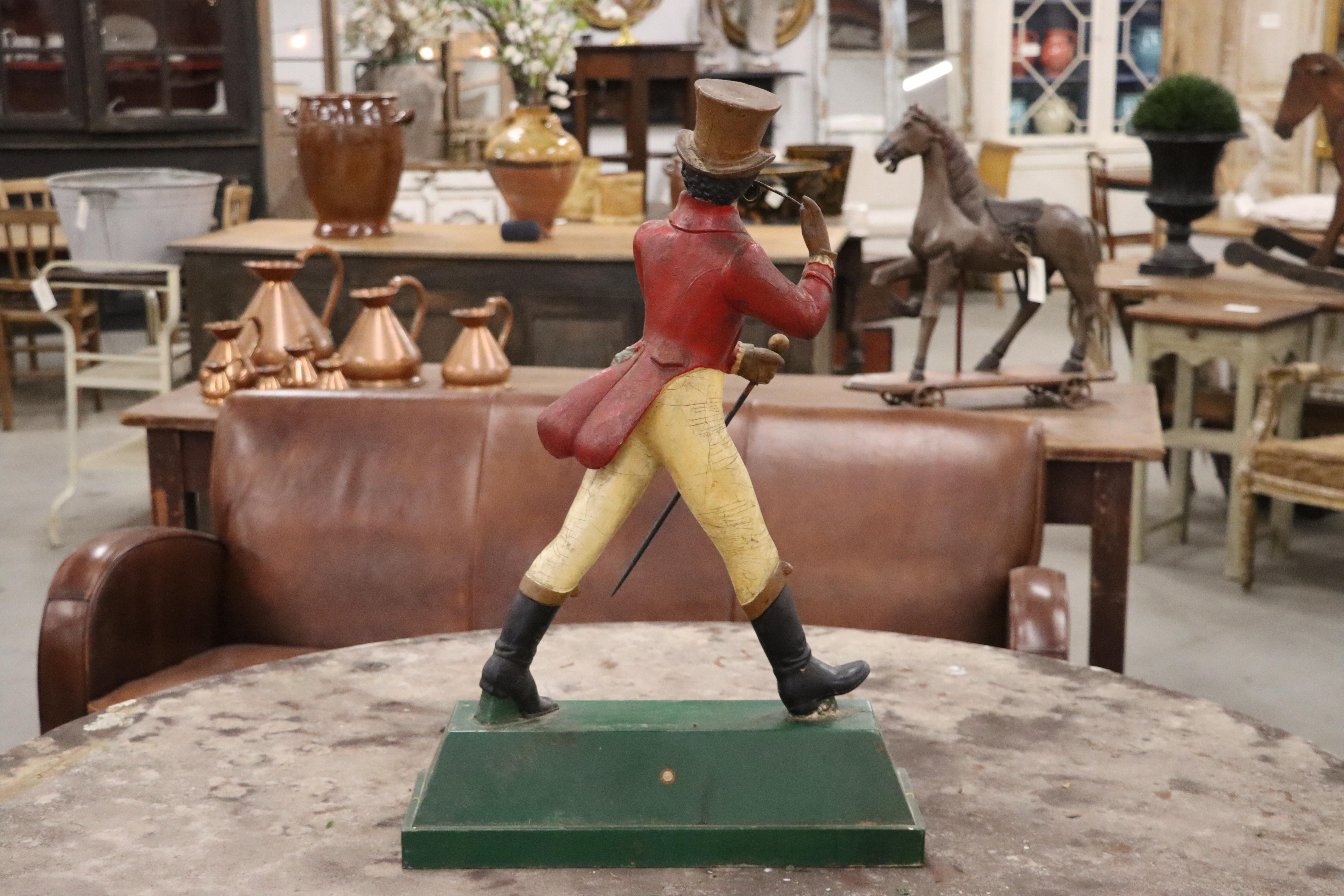 20th Century Rare 30.0” Tall Johnnie Walker Striding Man Advertising Statue