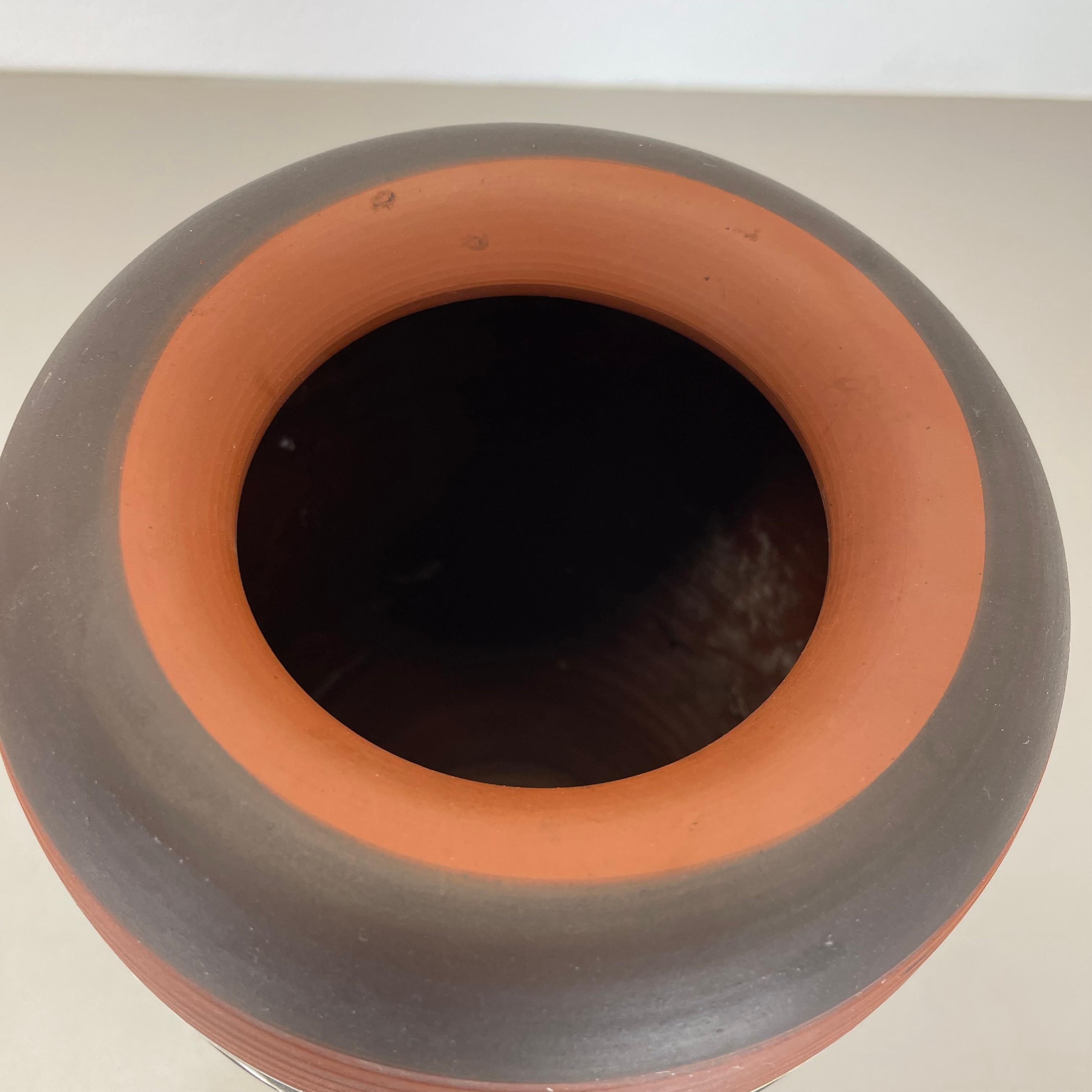 Seltene Vasen 30cm Zig Zag Fat Lava aus Keramik von ILKRA Ceramics, Deutschland 1950er im Angebot 5