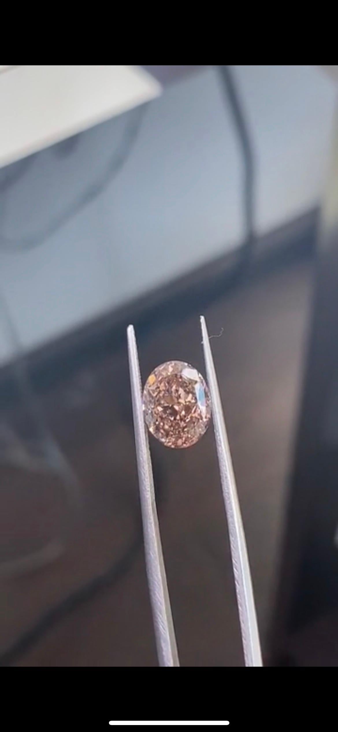 Rare 3.14 Carat Oval Natural Pink Diamond GIA Certified GIA # 6194911876. This is an investor’s/collector’s item as natural untreated certified pink diamonds are extremely rare especially in sizes of 3 carats and larger