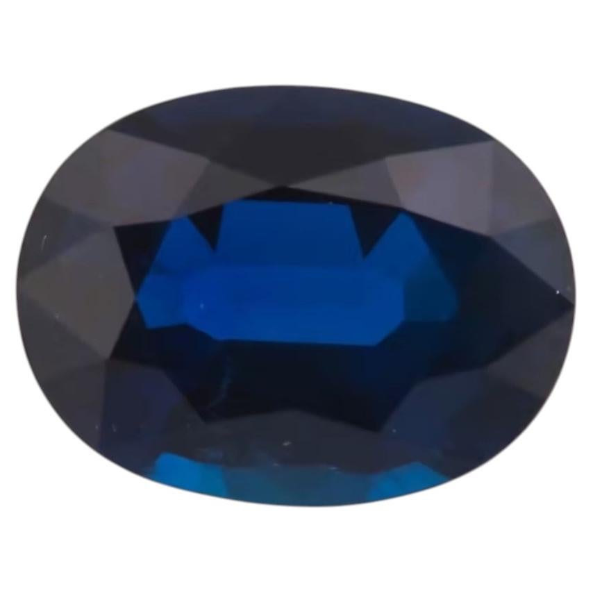 Seltener, 3,40 Karat schwerer, natürlicher, leuchtend bis tiefblauer Saphir in ovaler Form, GRS-zertifiziert, beste Farbe im Angebot