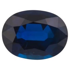 Rare 3.40ct Natural Vivid to Deep Blue Sapphire Oval GRS Certified Top Color