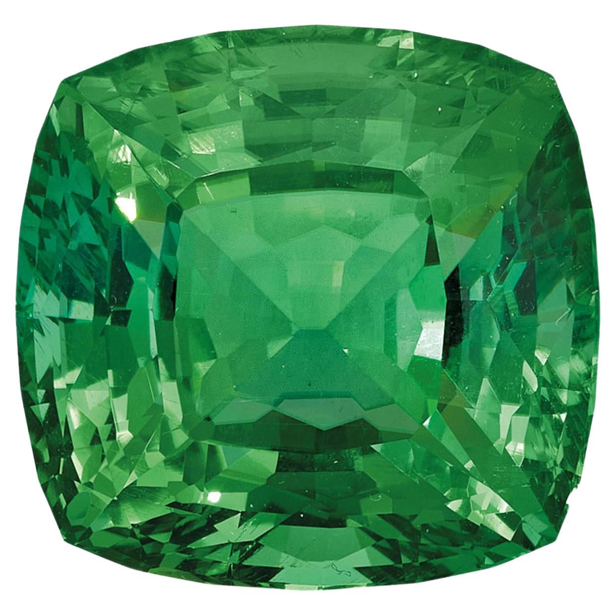 Rare 34.77ct Cushion Cut Blue-Green Tourmaline in vendita