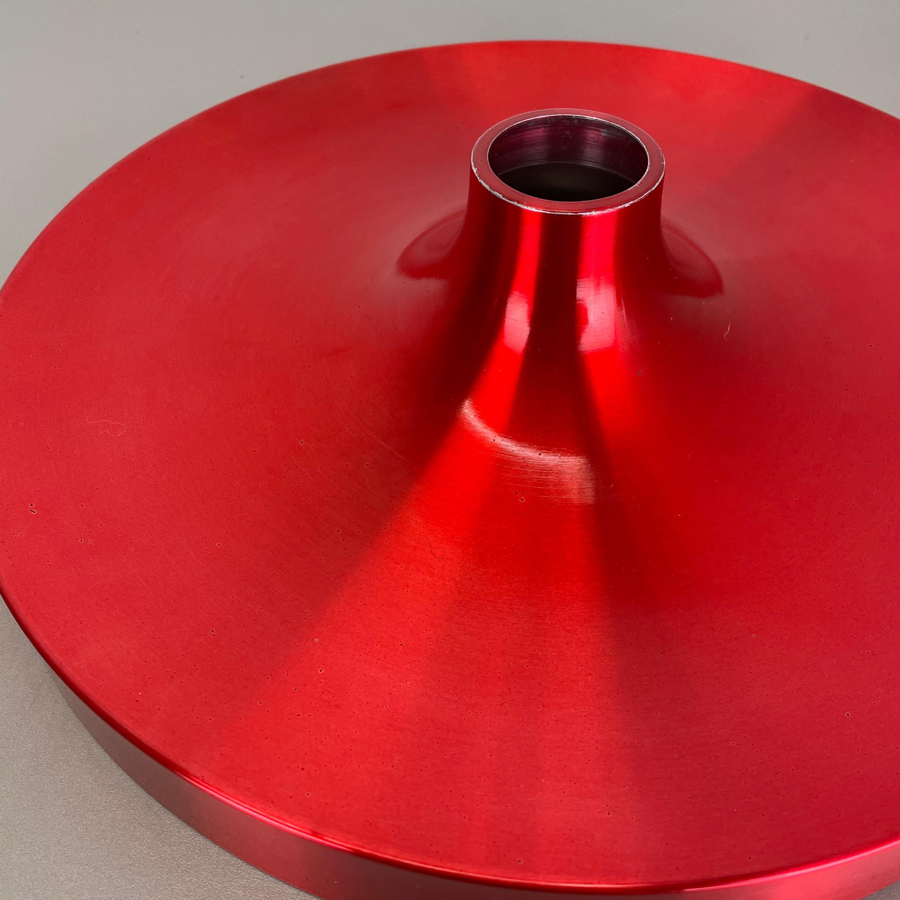 Rare Red Charlotte Perriand Disc Wall Light by Honsel, Germany 1960s For Sale 4