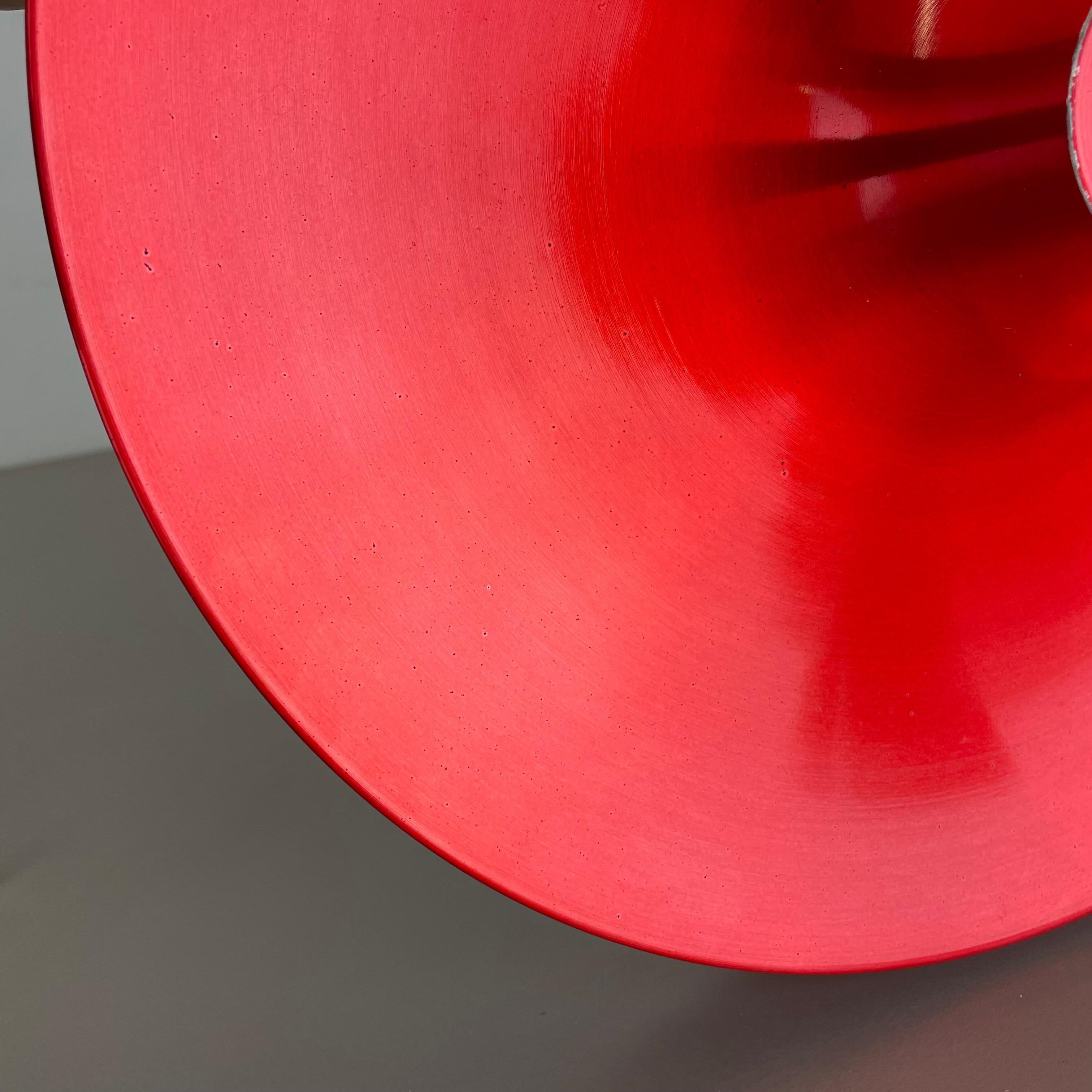 Rare Red Charlotte Perriand Disc Wall Light by Honsel, Germany 1960s For Sale 8
