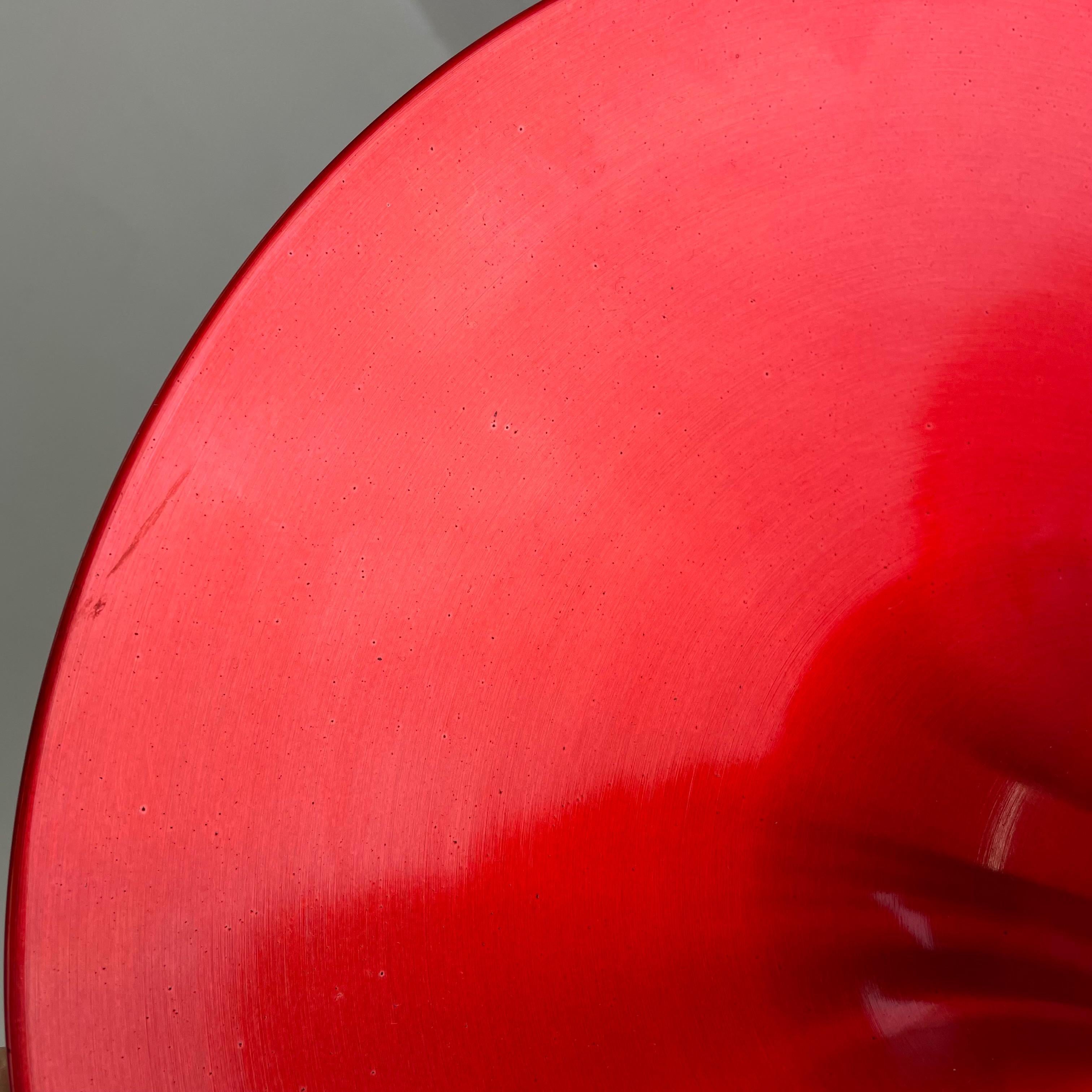 Rare Red Charlotte Perriand Disc Wall Light by Honsel, Germany 1960s For Sale 9