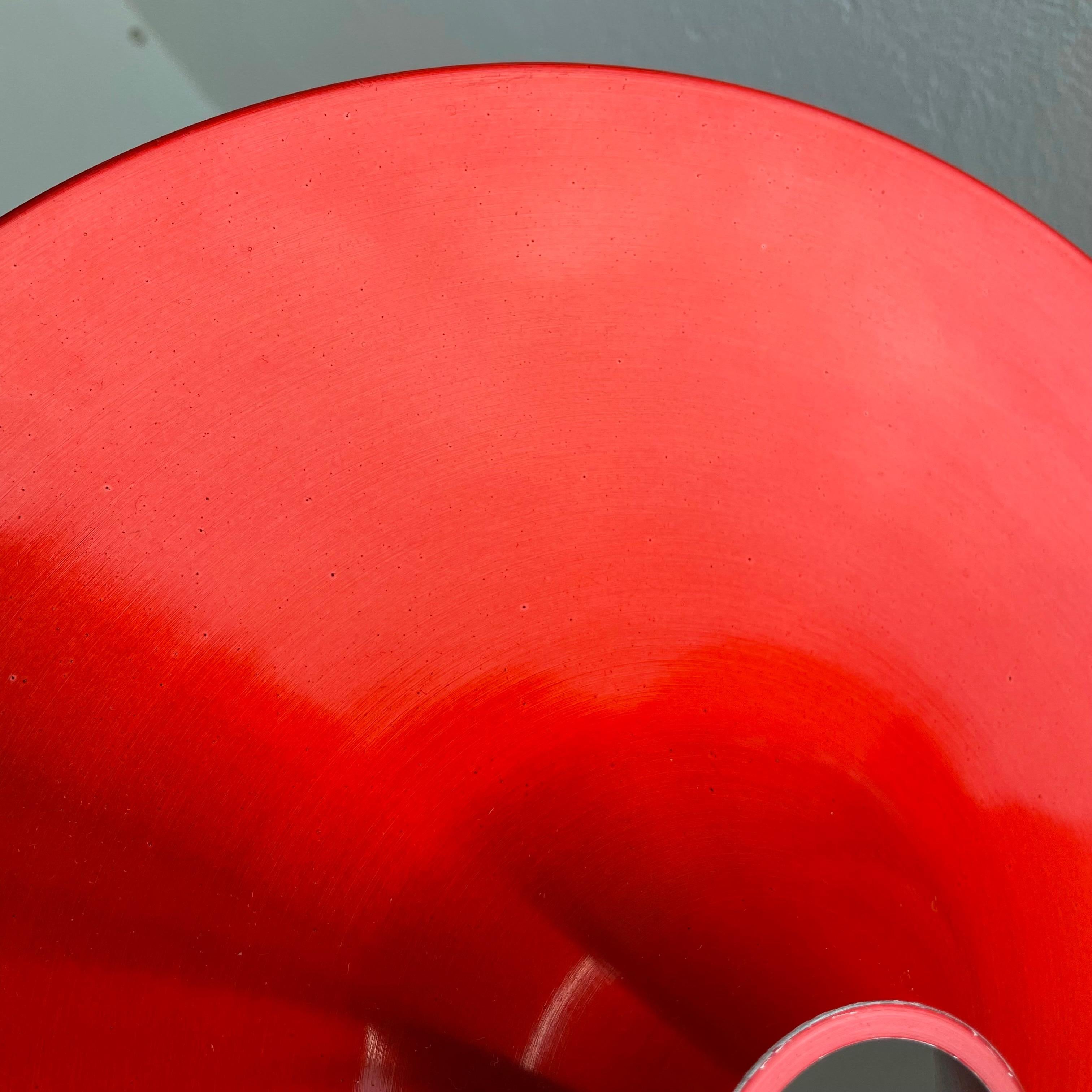 Rare applique murale à disques rouges de 35 cm Charlotte Perriand par Honsel, Allemagne, années 1960 en vente 9